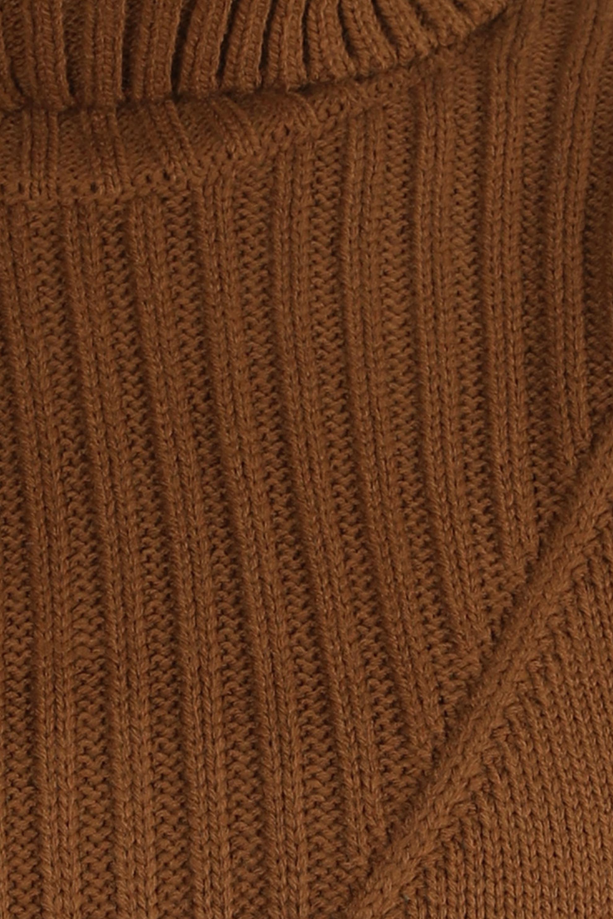 Tesettür giyim TABA BOĞAZLI YAKA TRİKO TUNİK 44031