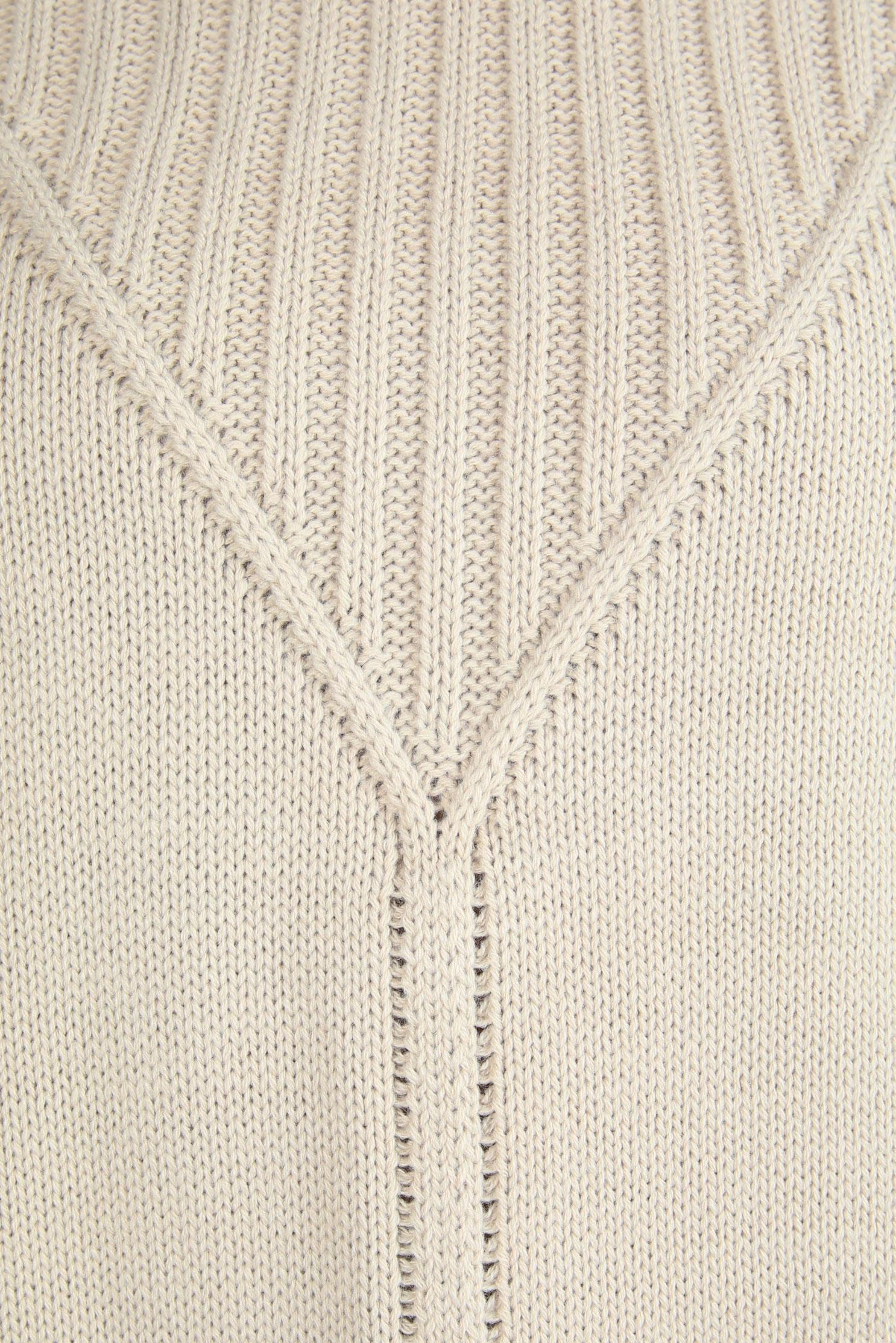 Tesettür giyim BEJ BOĞAZLI YAKA TRİKO TUNİK 44031