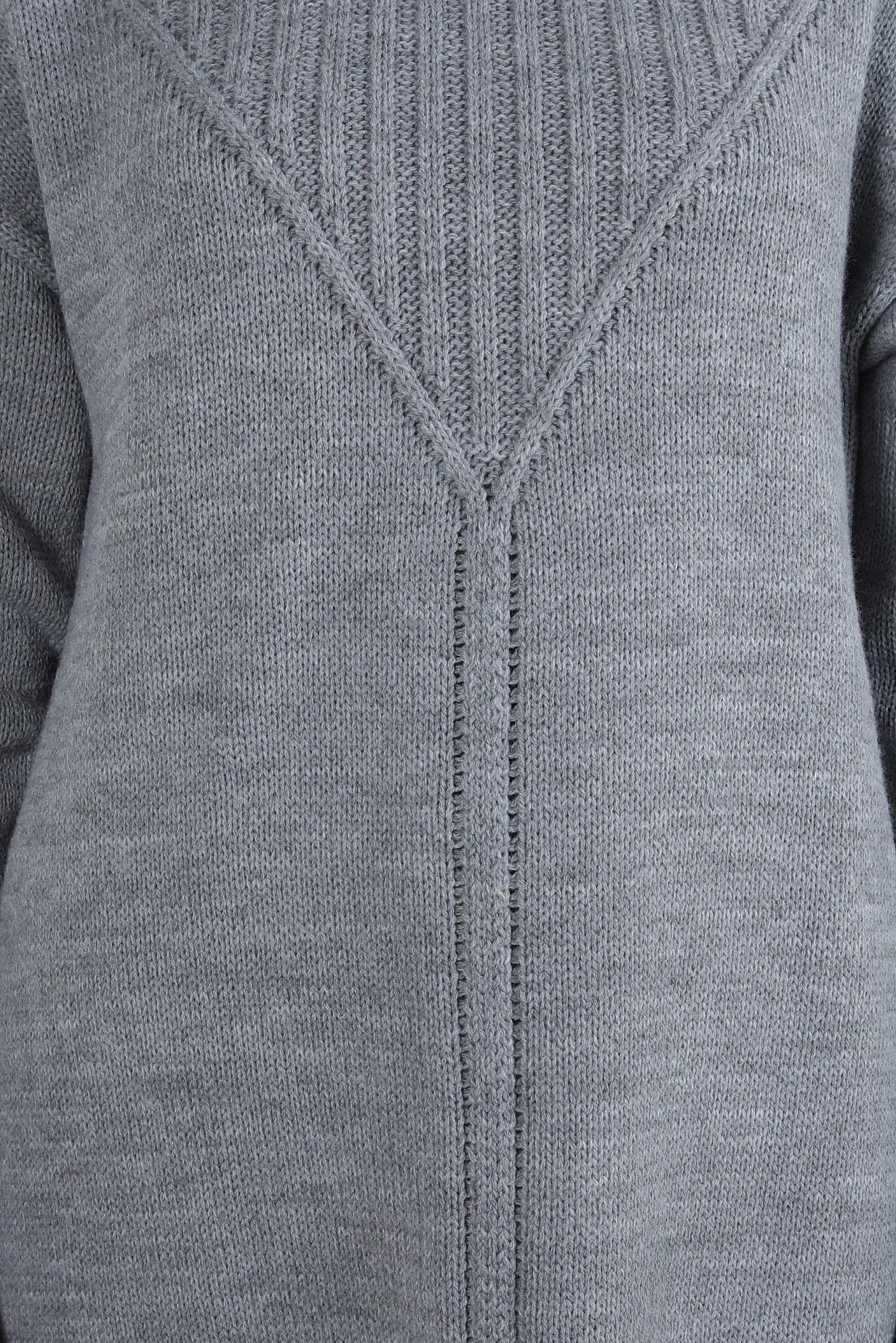 Tesettür giyim GRİ BOĞAZLI YAKA TRİKO TUNİK 44031