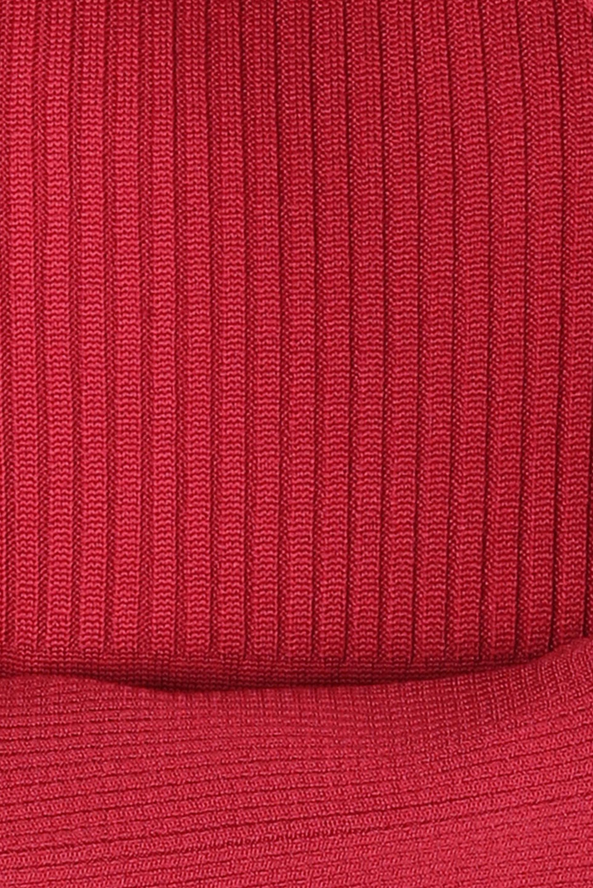 Tesettür giyim KIRMIZI BOĞAZLI YAKA TRİKO TUNİK 44056