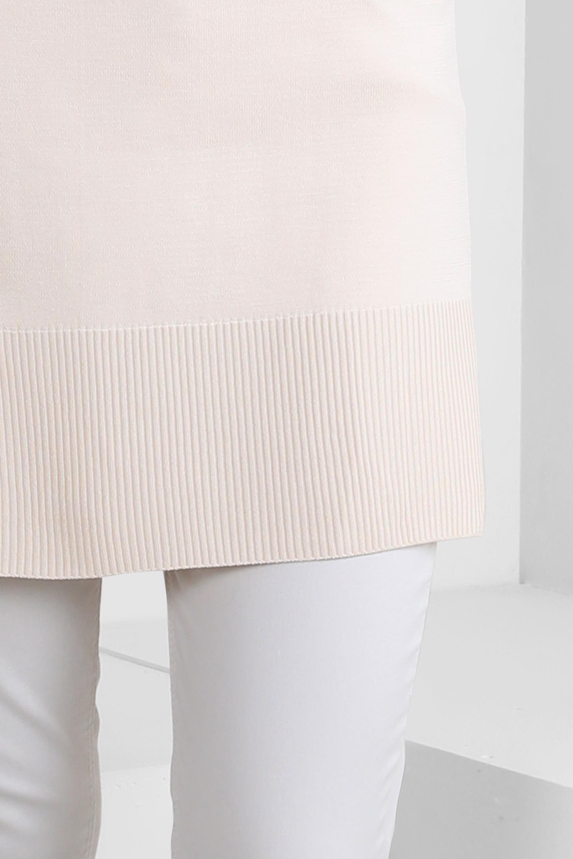 Tesettür giyim BEJ BOĞAZLI YAKA TRİKO TUNİK 44056