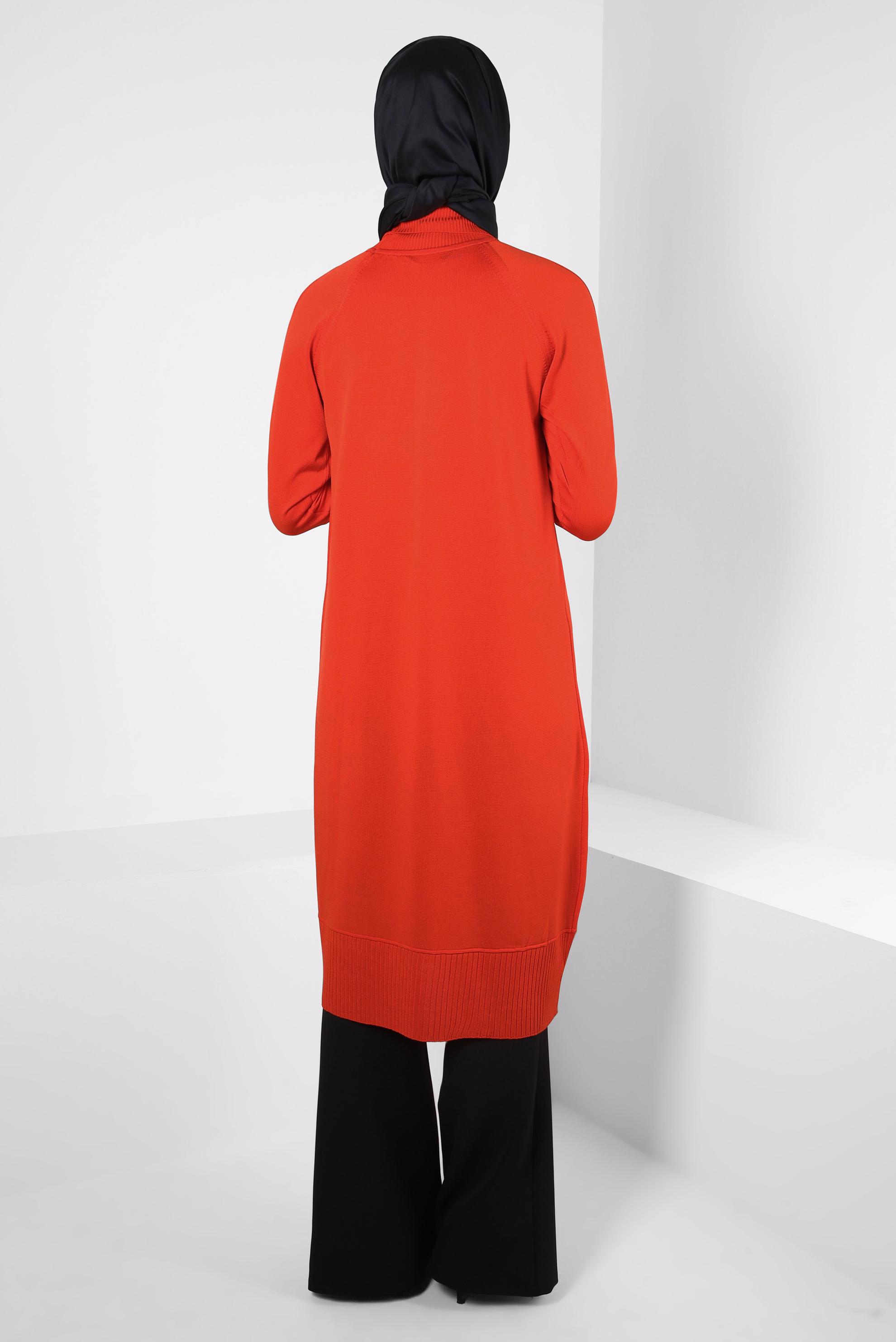 Tesettür giyim TURUNCU TRİKO TUNİK 44058