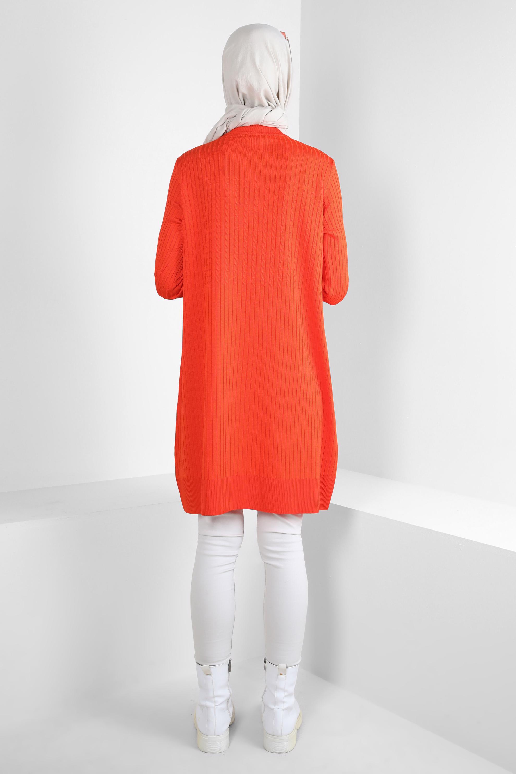 Tesettür giyim TURUNCU TRİKO TUNİK 44059