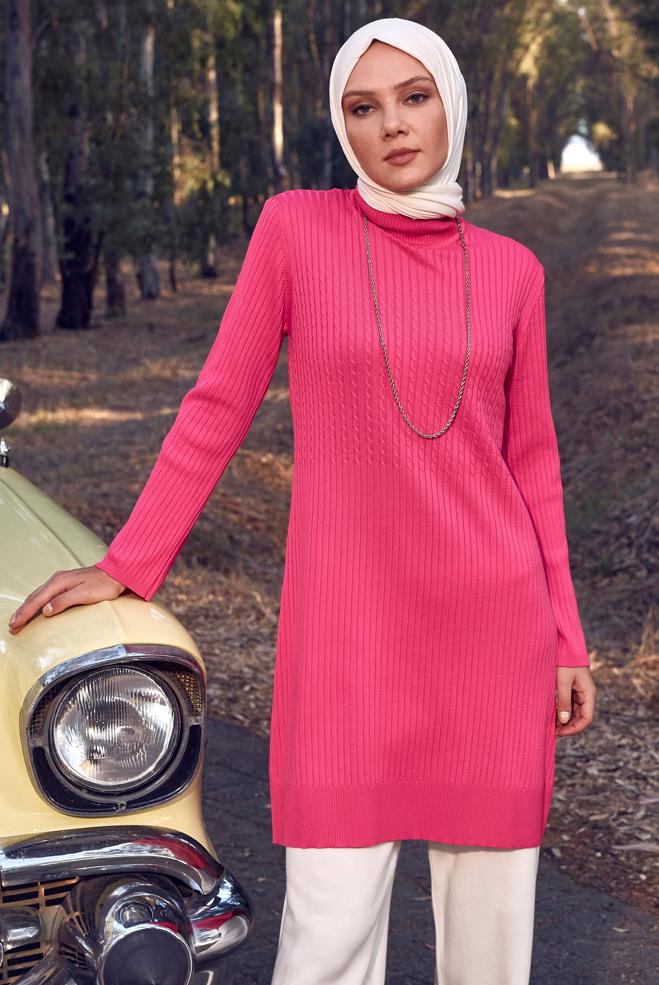 Vêtements hijab  TUNIQUE EN TRICOT 44059 - ALVİNA