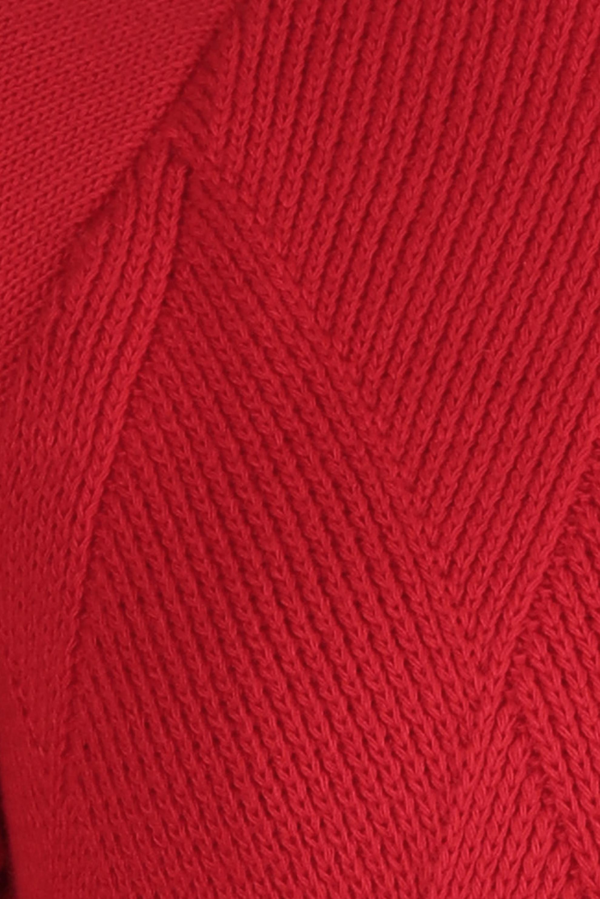 Tesettür giyim KIRMIZI BOĞAZLI YAKA TRİKO TUNİK 44061