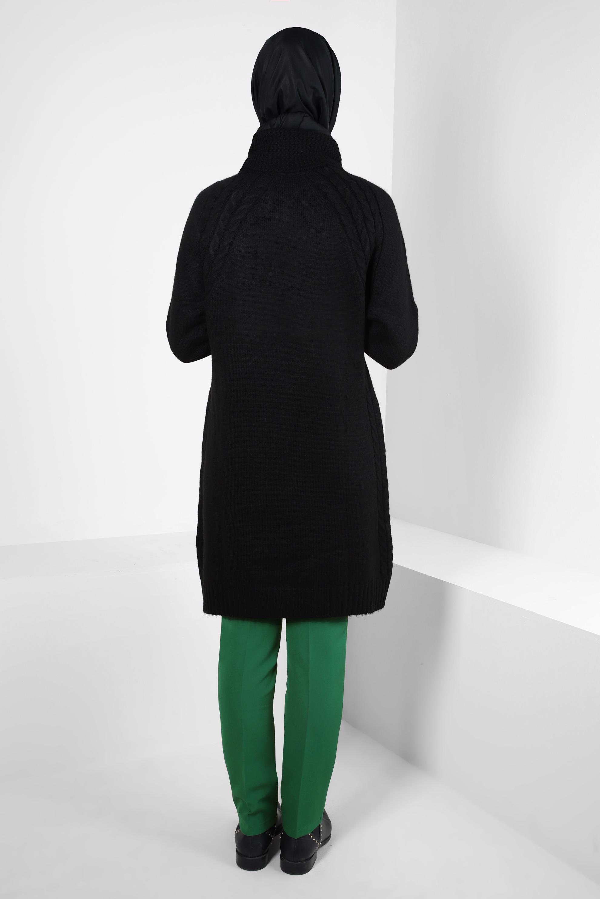 Hijab clothing BLACK KNITWEAR TUNIC 44065