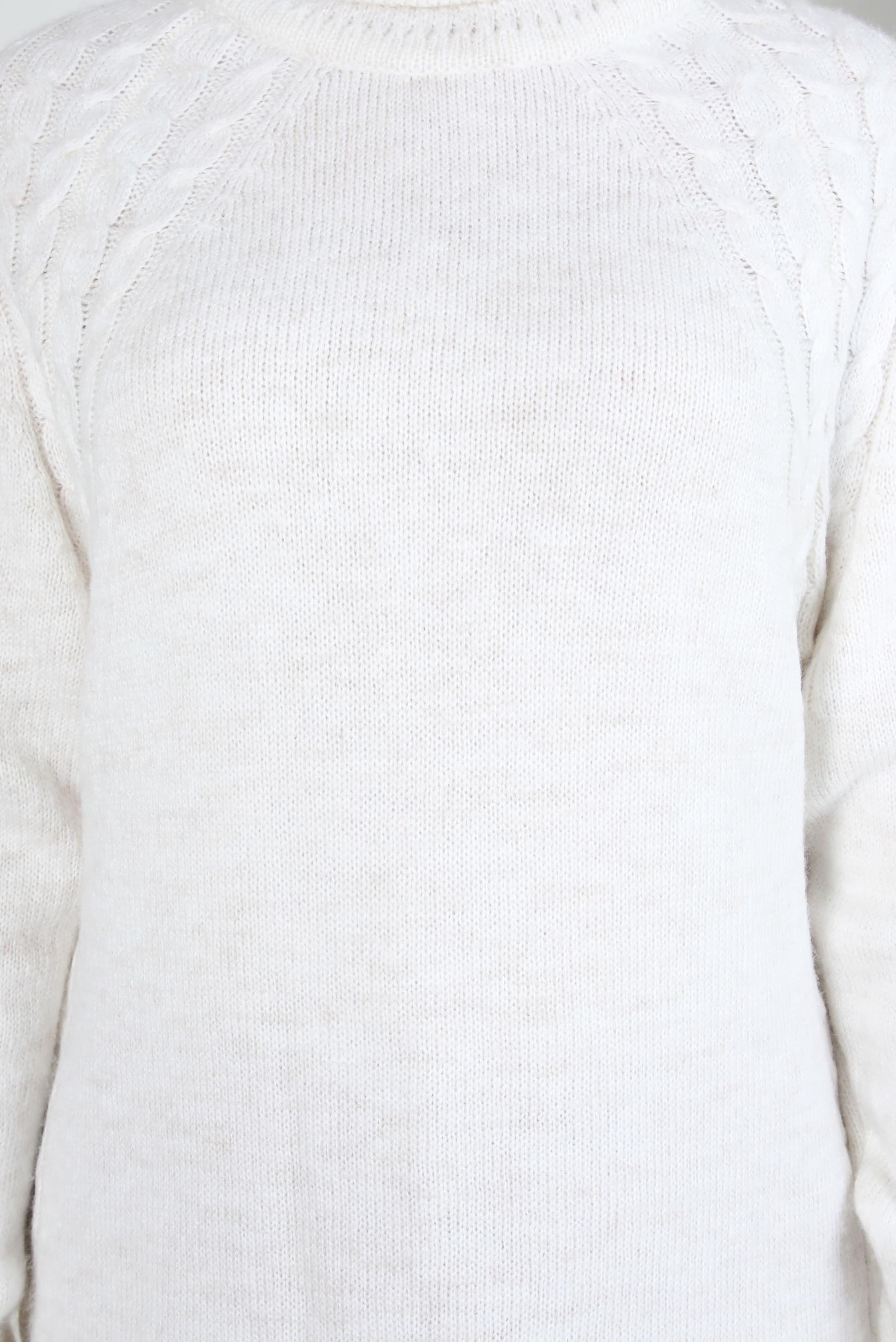 Tesettür giyim BEYAZ BOĞAZLI YAKA TRİKO TUNİK 44065