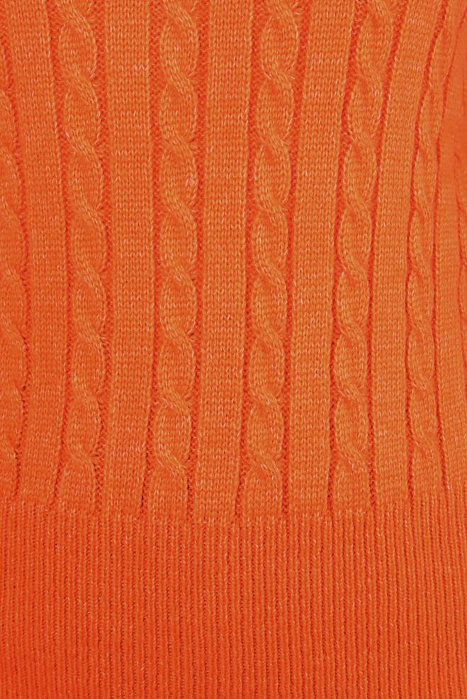 Vêtements hijab ORANGE PULL EN MAILLE À COL ROULÉ 44069 - ALVİNA