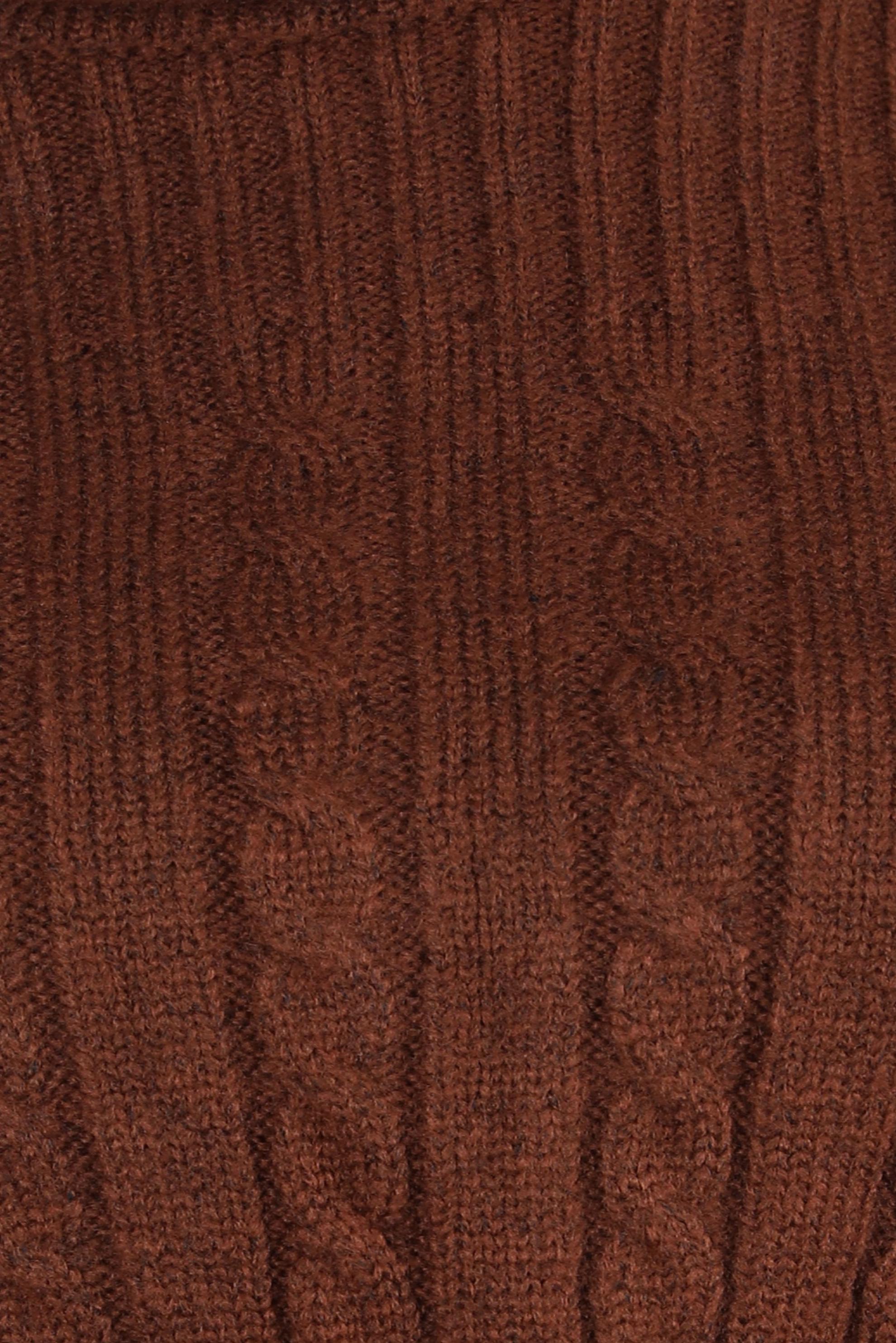 Vêtements hijab BRUN PULL EN MAILLE À COL ROULÉ 44069