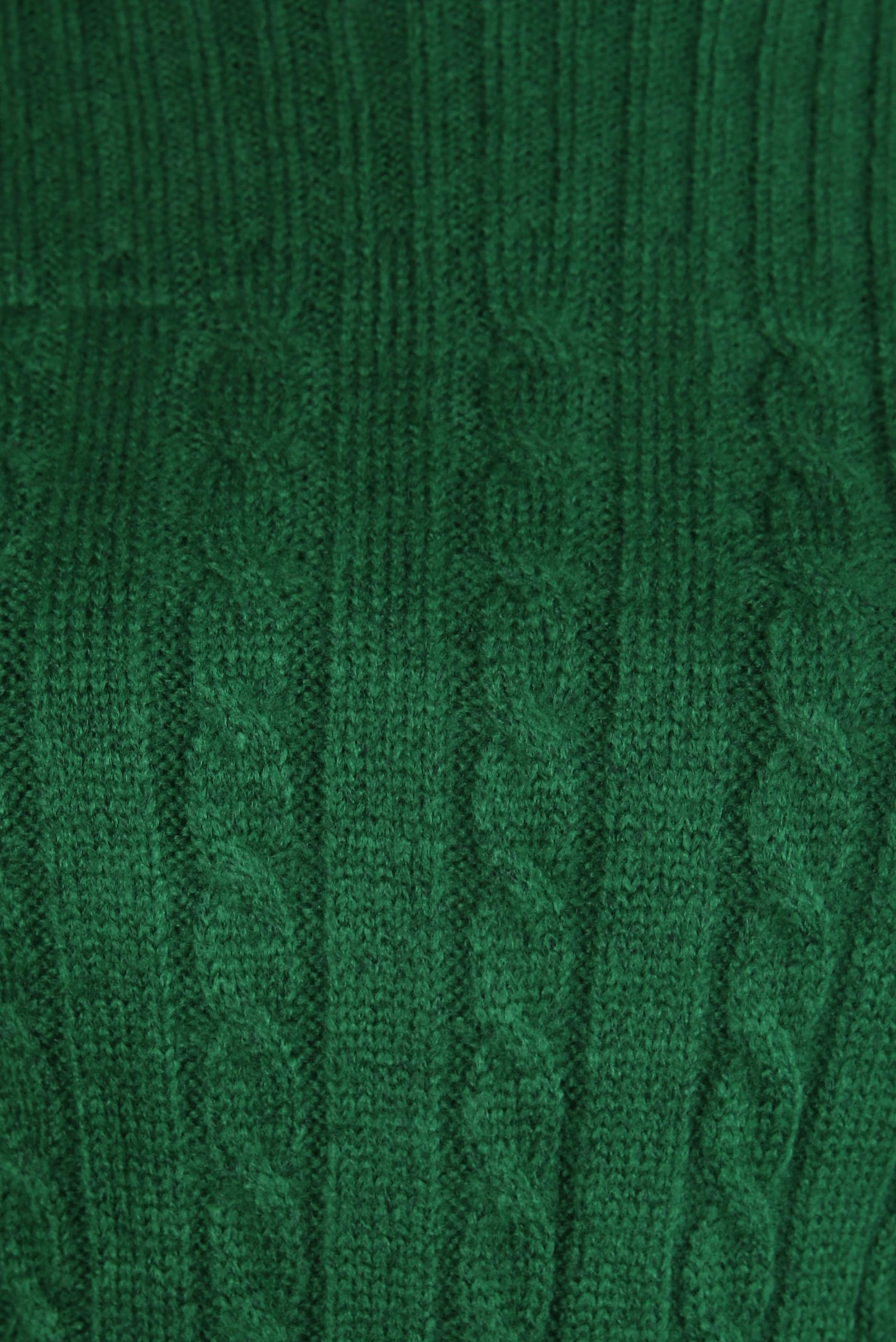 Vêtements hijab VERT PULL EN MAILLE À COL ROULÉ 44069