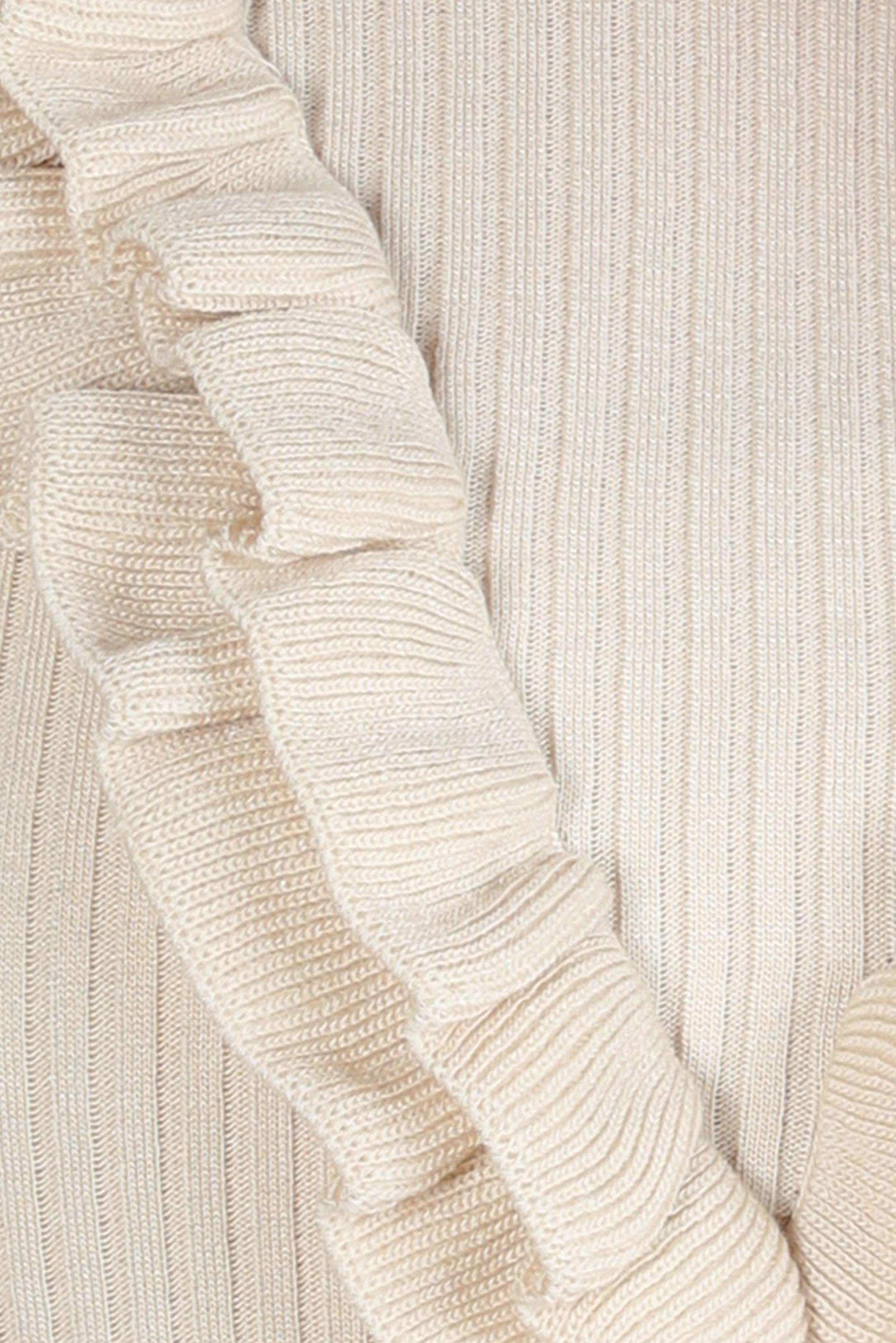 Tesettür giyim BEJ FIRFIR DETAYLI KAZAK 44070