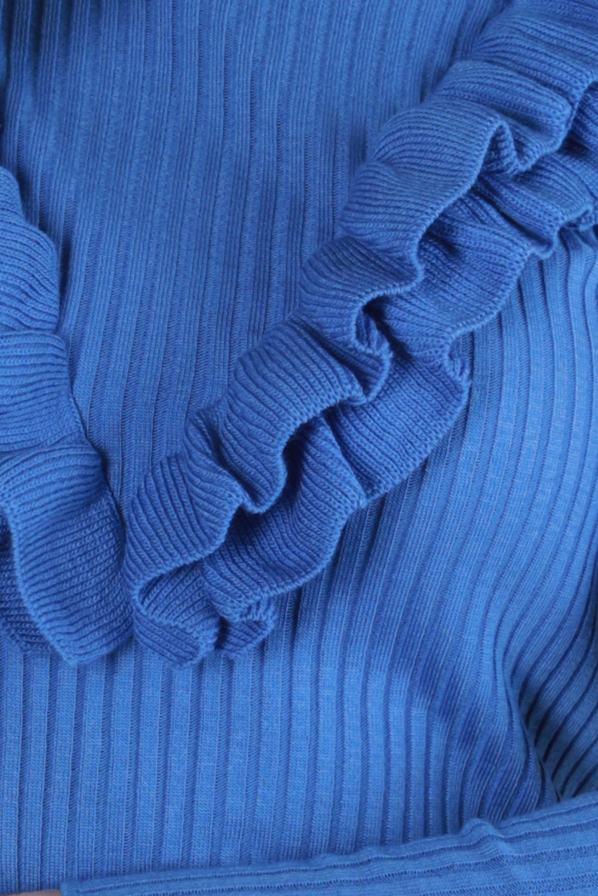 Hijab clothing BLUE RUFFLE DETAIL SWEATER 44070