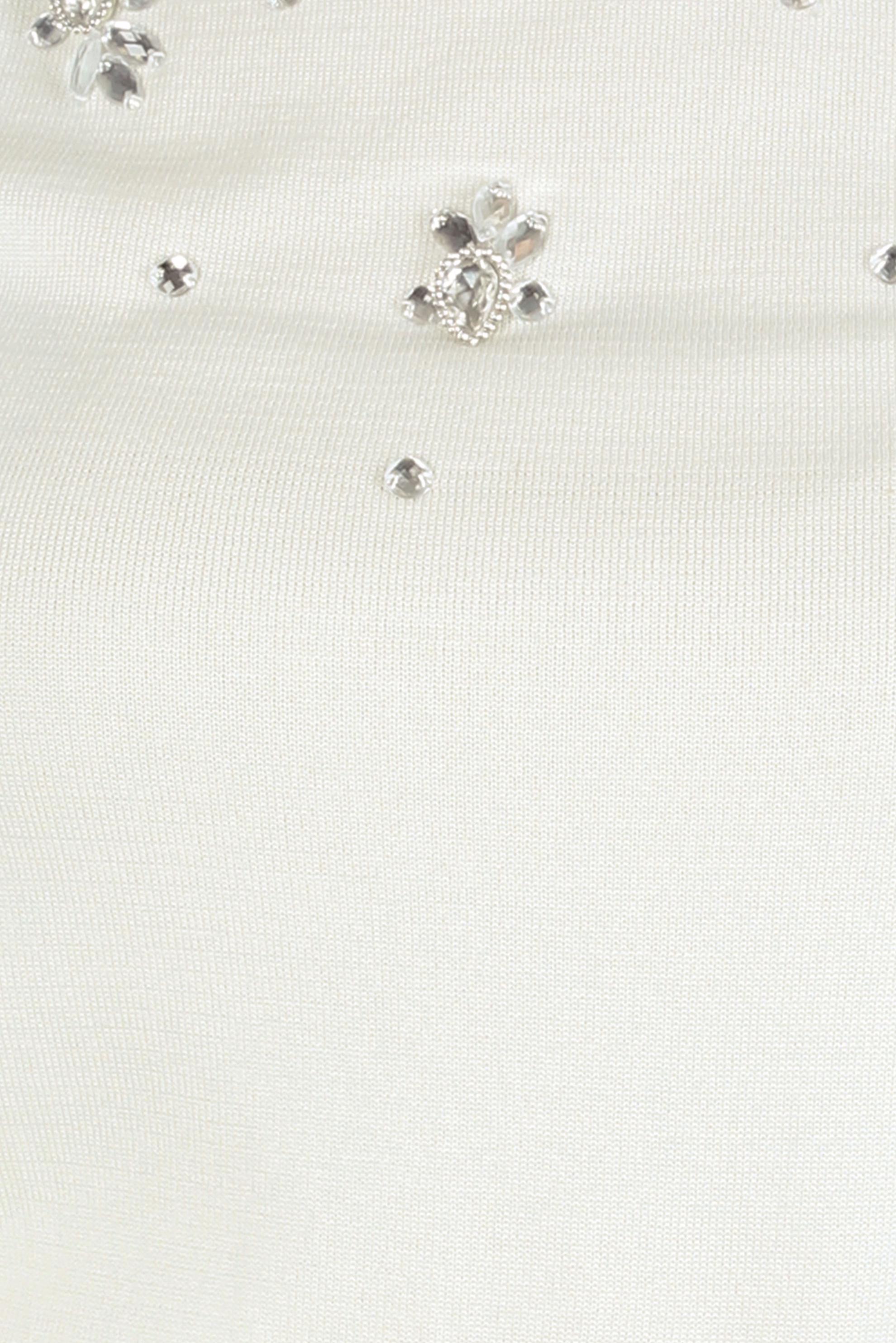 Tesettür giyim BEYAZ TAŞ BASKILI TRİKO KAZAK 44072