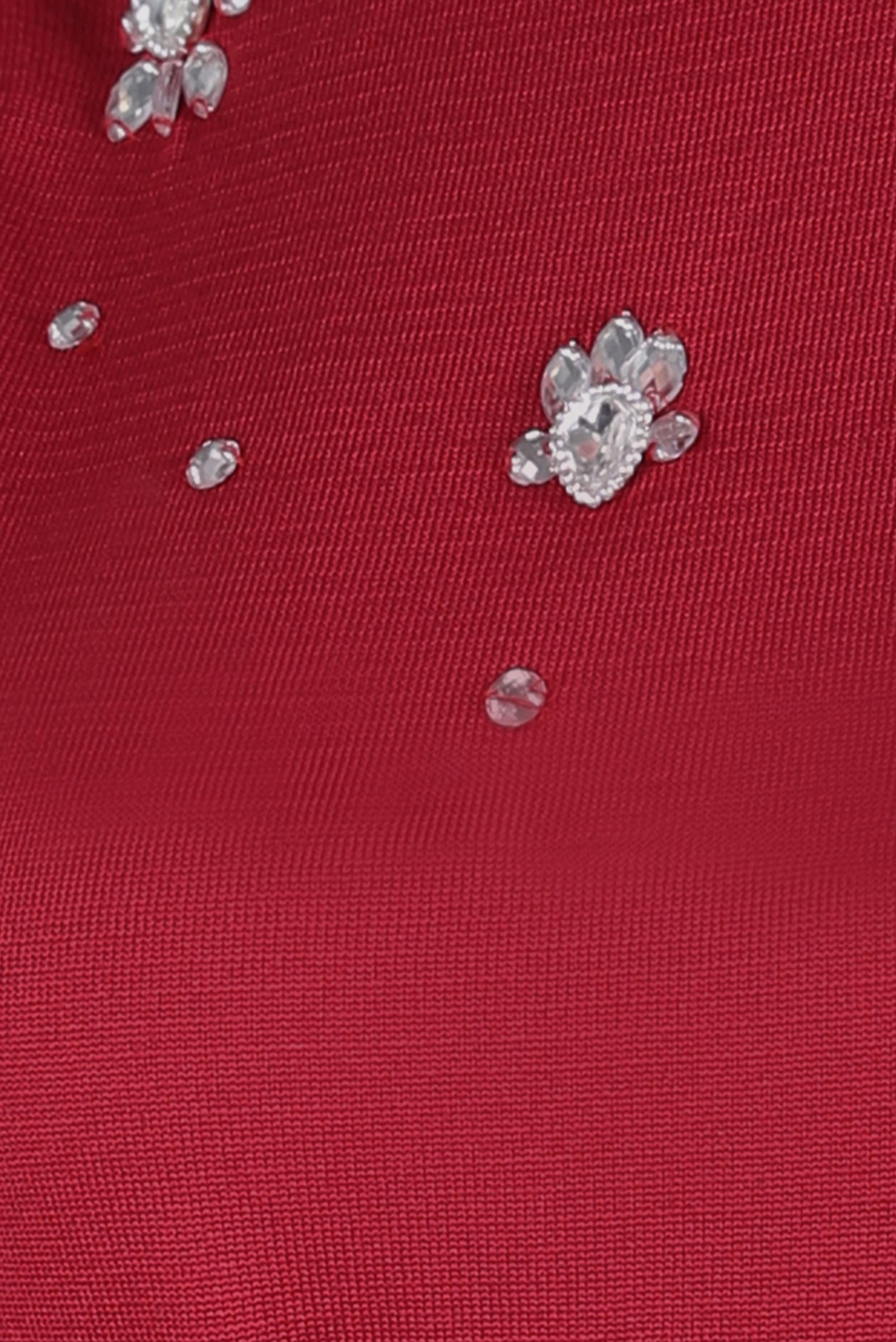 Hijab clothing RED KNITWEAR SWEATER WITH GEM 44072