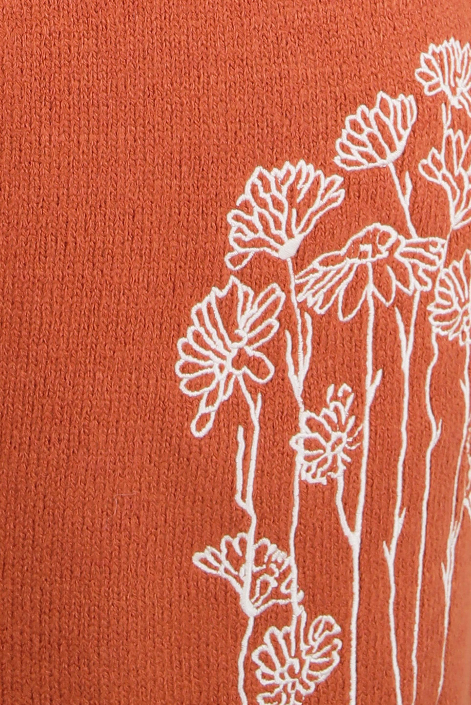 Hijab clothing ORANGE EMBROIDERED KNITWEAR TUNIC 44116