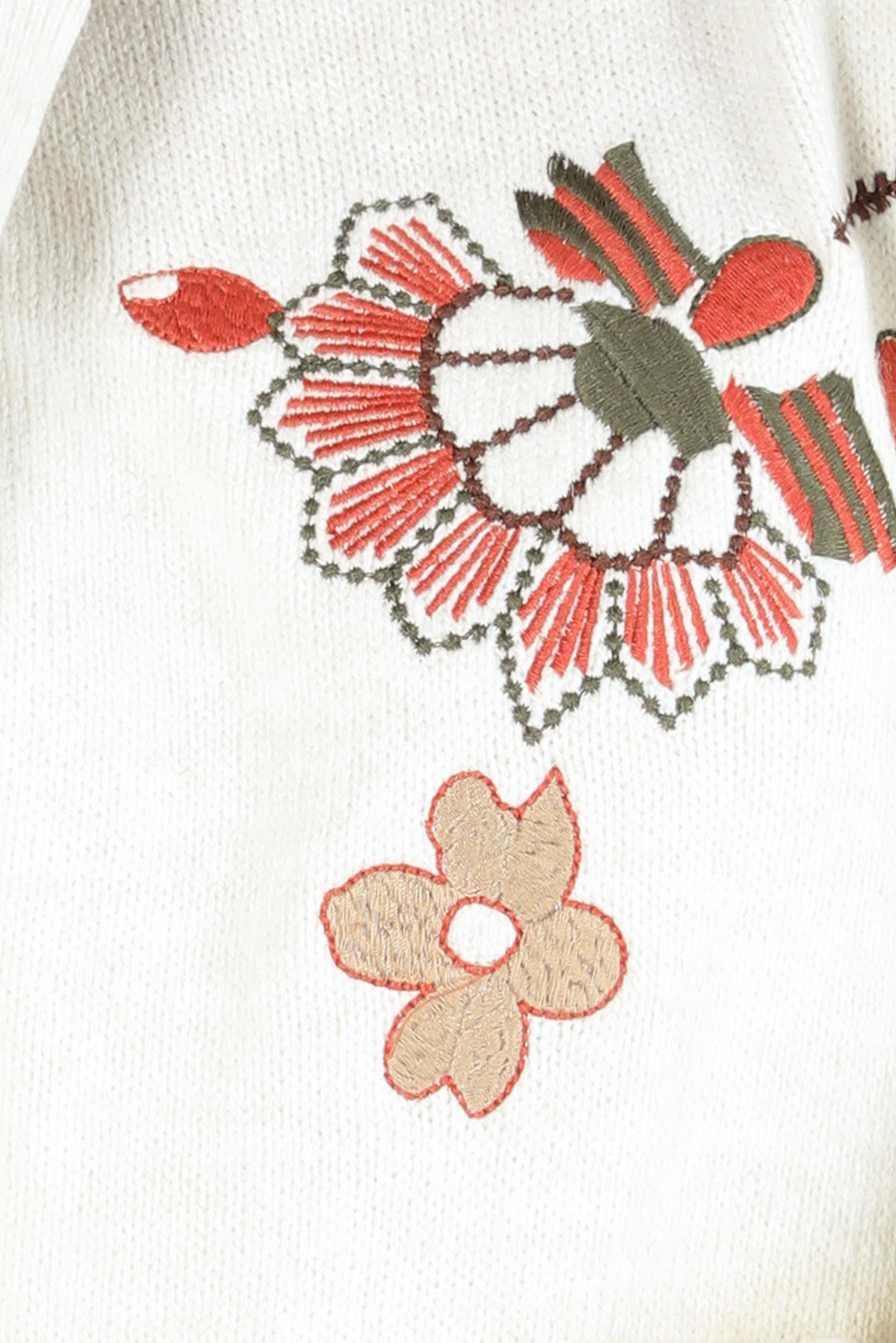 Hijab clothing WHITE EMBROIDERED KNIT TUNIC 44117