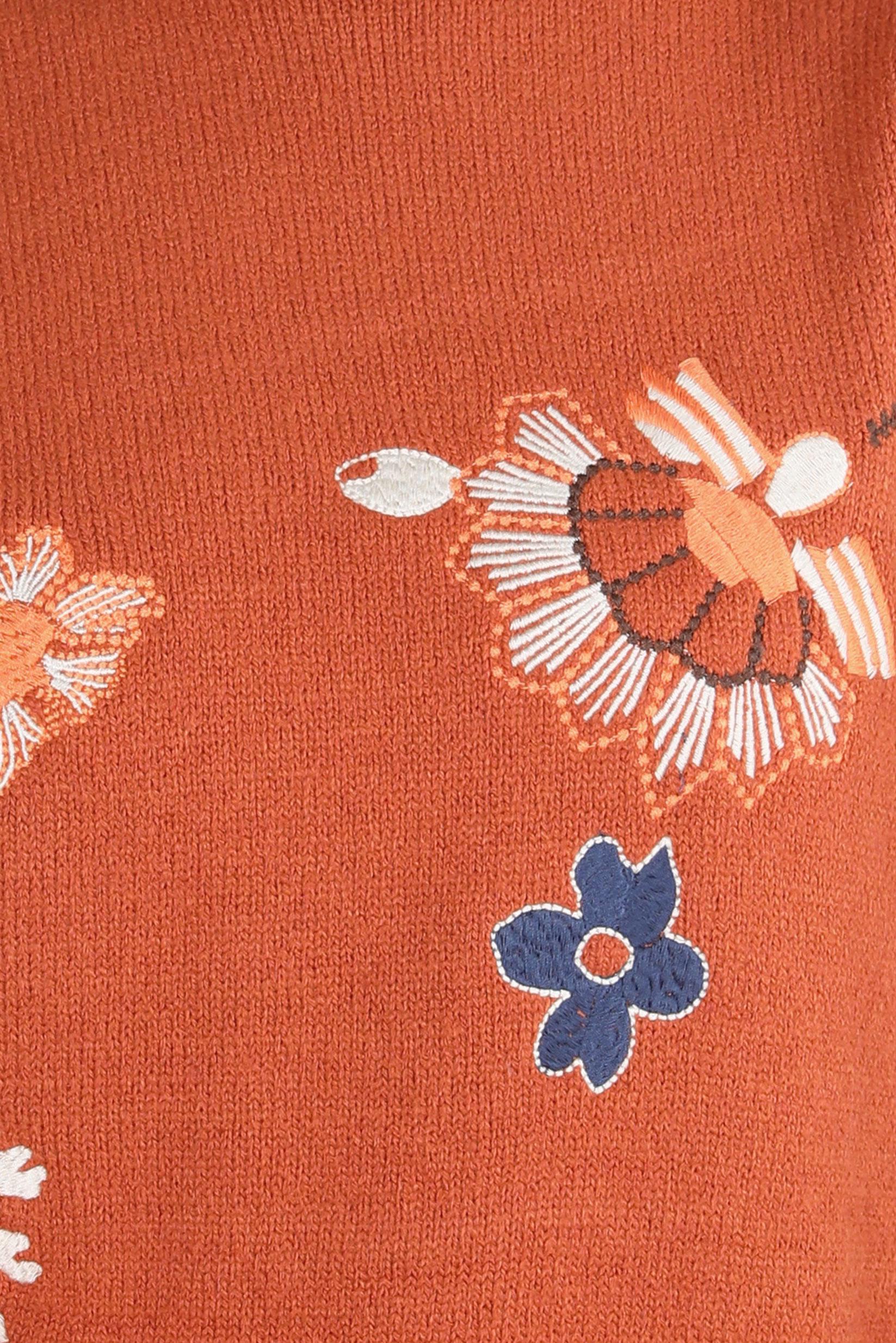 Hijab clothing ORANGE EMBROIDERED KNIT TUNIC 44117