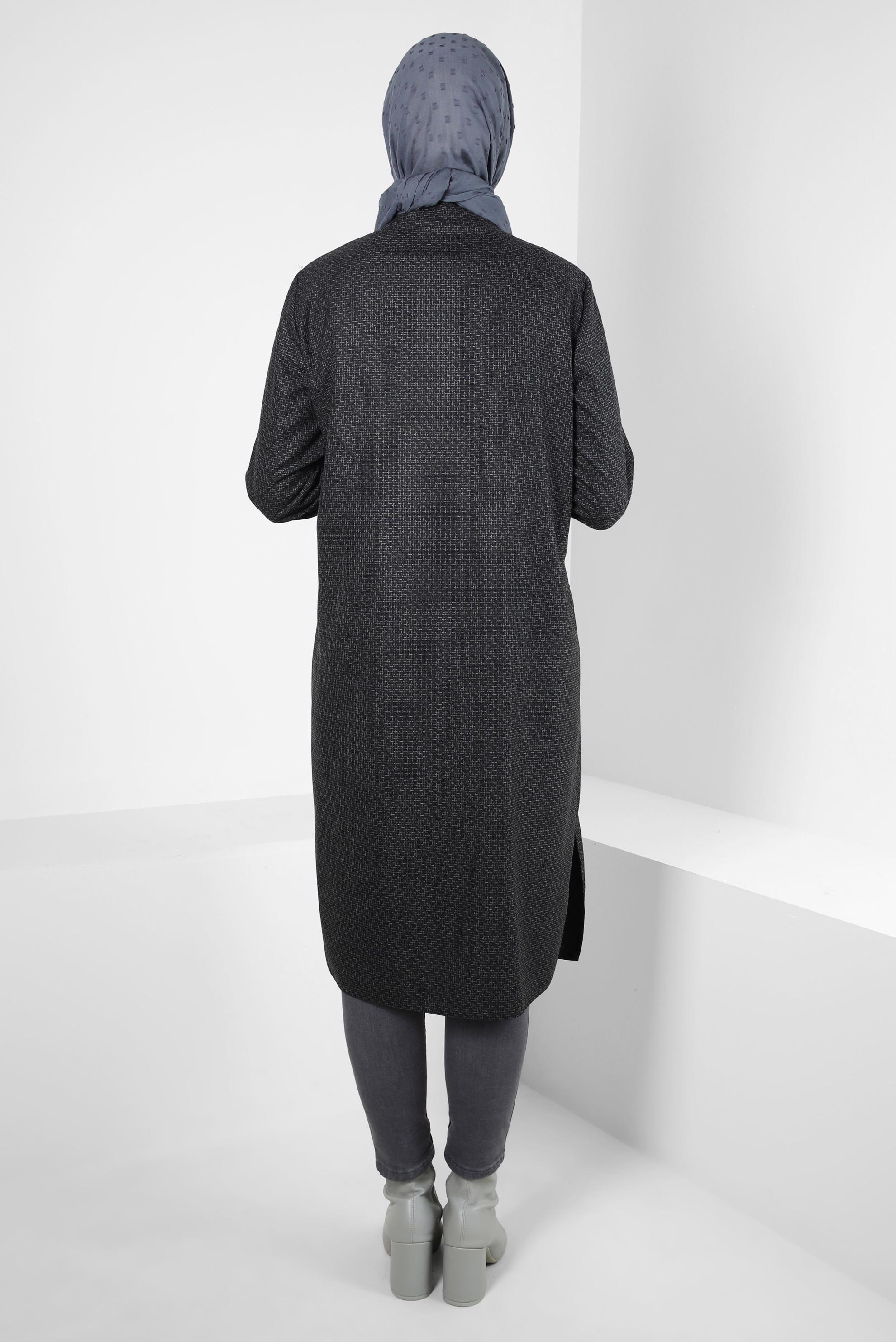 Hijab clothing BLACK TUNIC WITH CHAIN DETAIL 44129