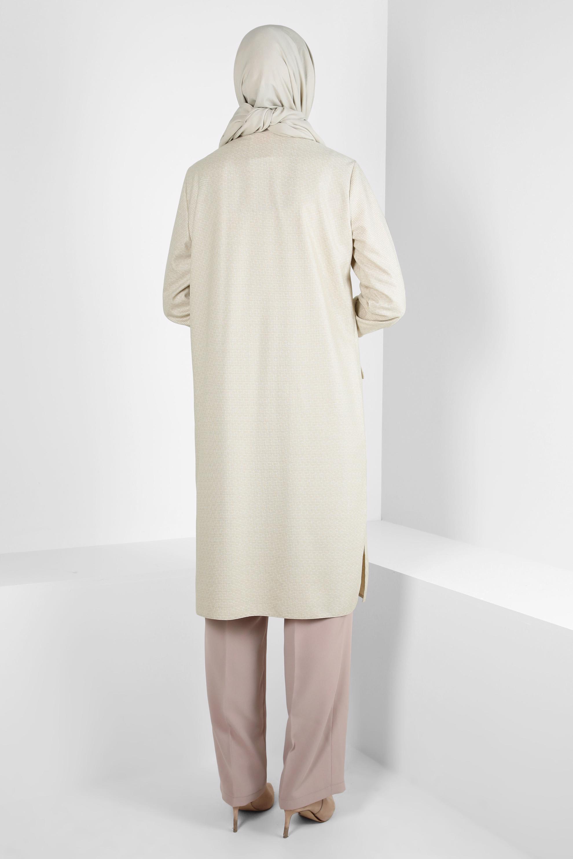 Hijab clothing BEIGE TUNIC WITH CHAIN DETAIL 44129