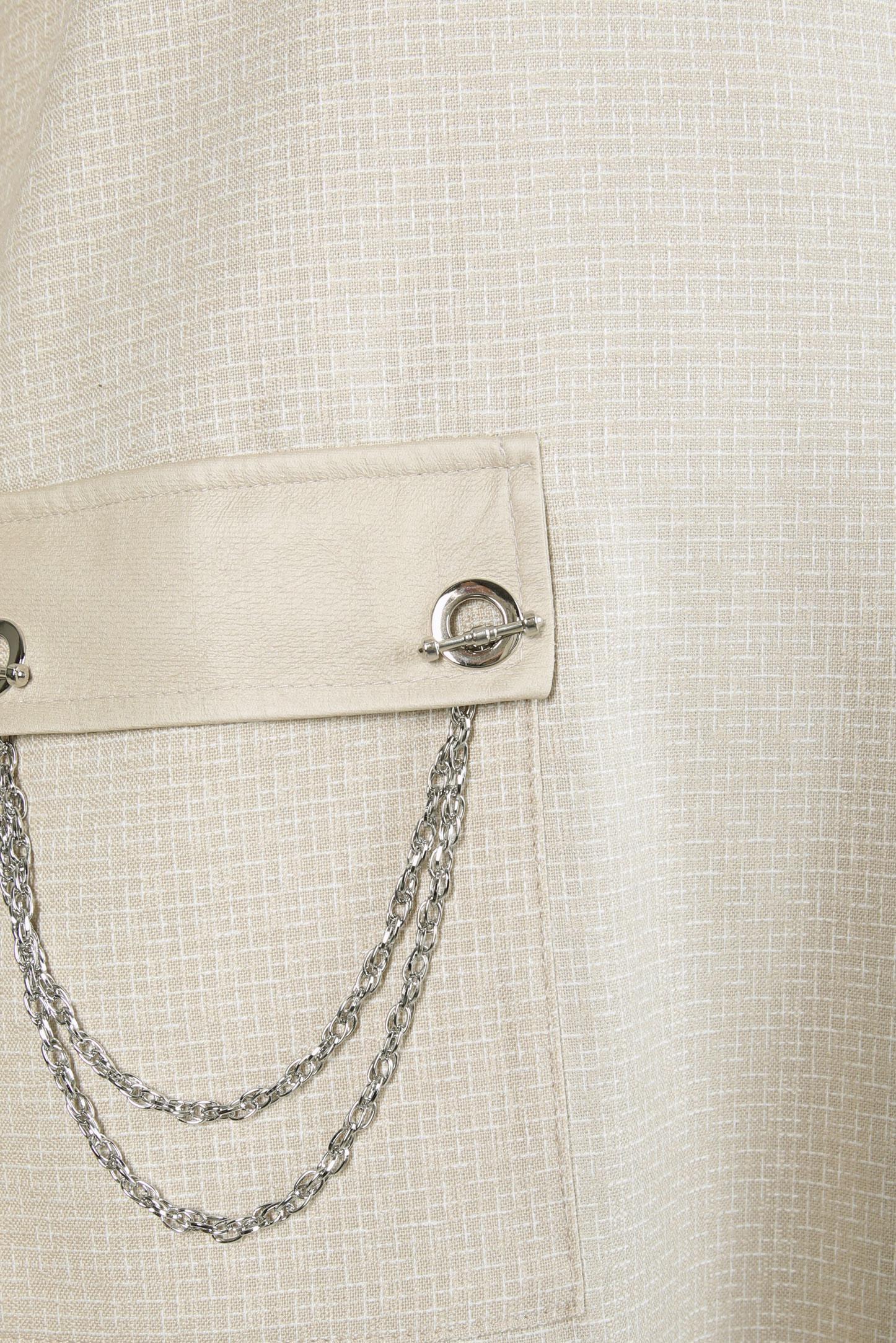 Hijab clothing BEIGE TUNIC WITH CHAIN DETAIL 44129