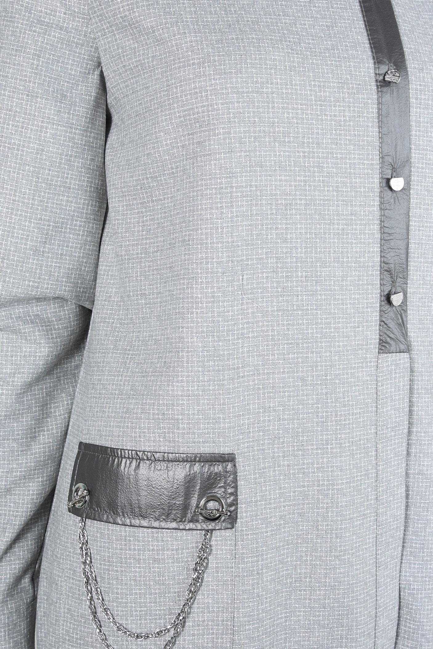 Hijab clothing GREY TUNIC WITH CHAIN DETAIL 44129