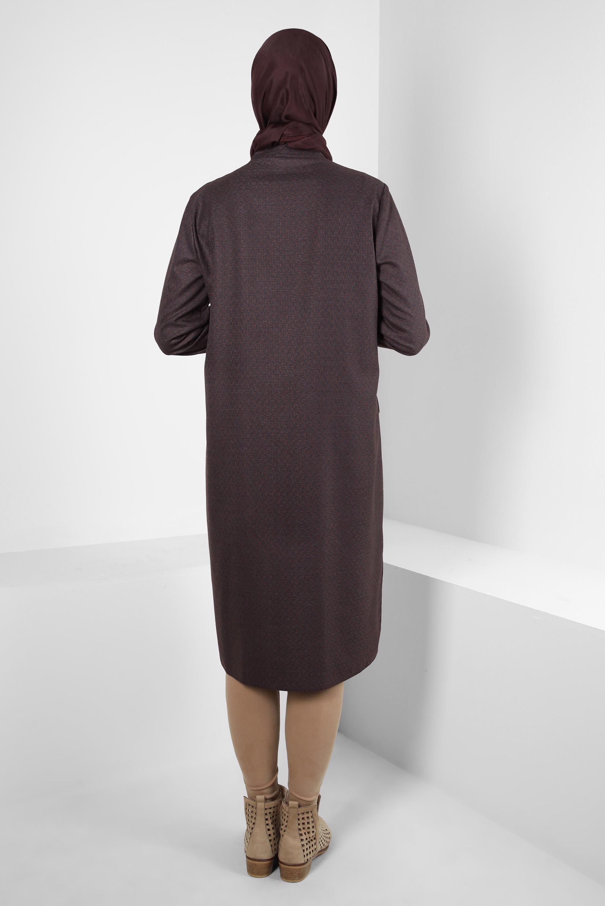 Tesettür giyim SİYAH ZİNCİR DETAYLI TUNİK 44129