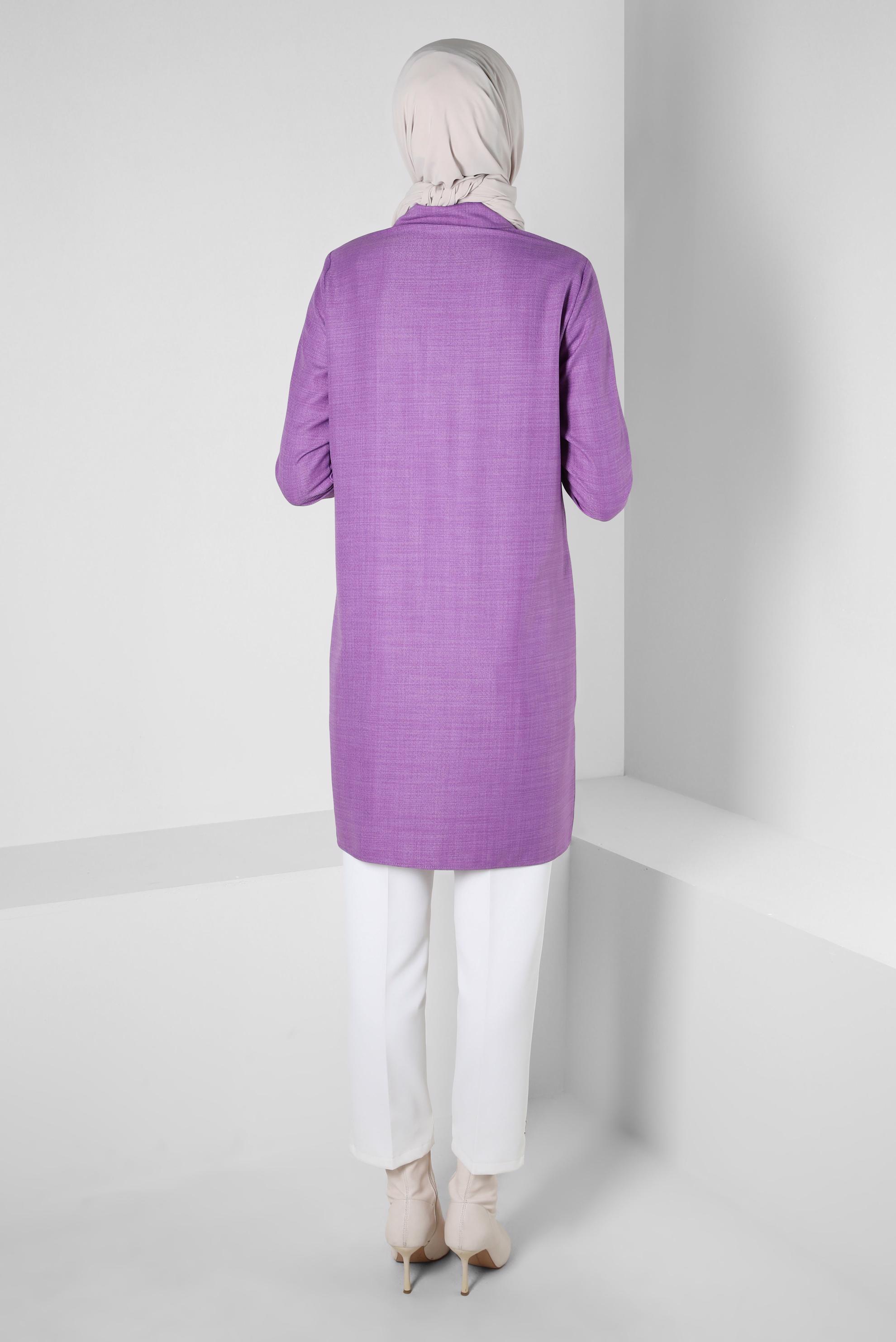 Hijab clothing PURPLE TUNIC WITH CHAIN DETAIL 44130