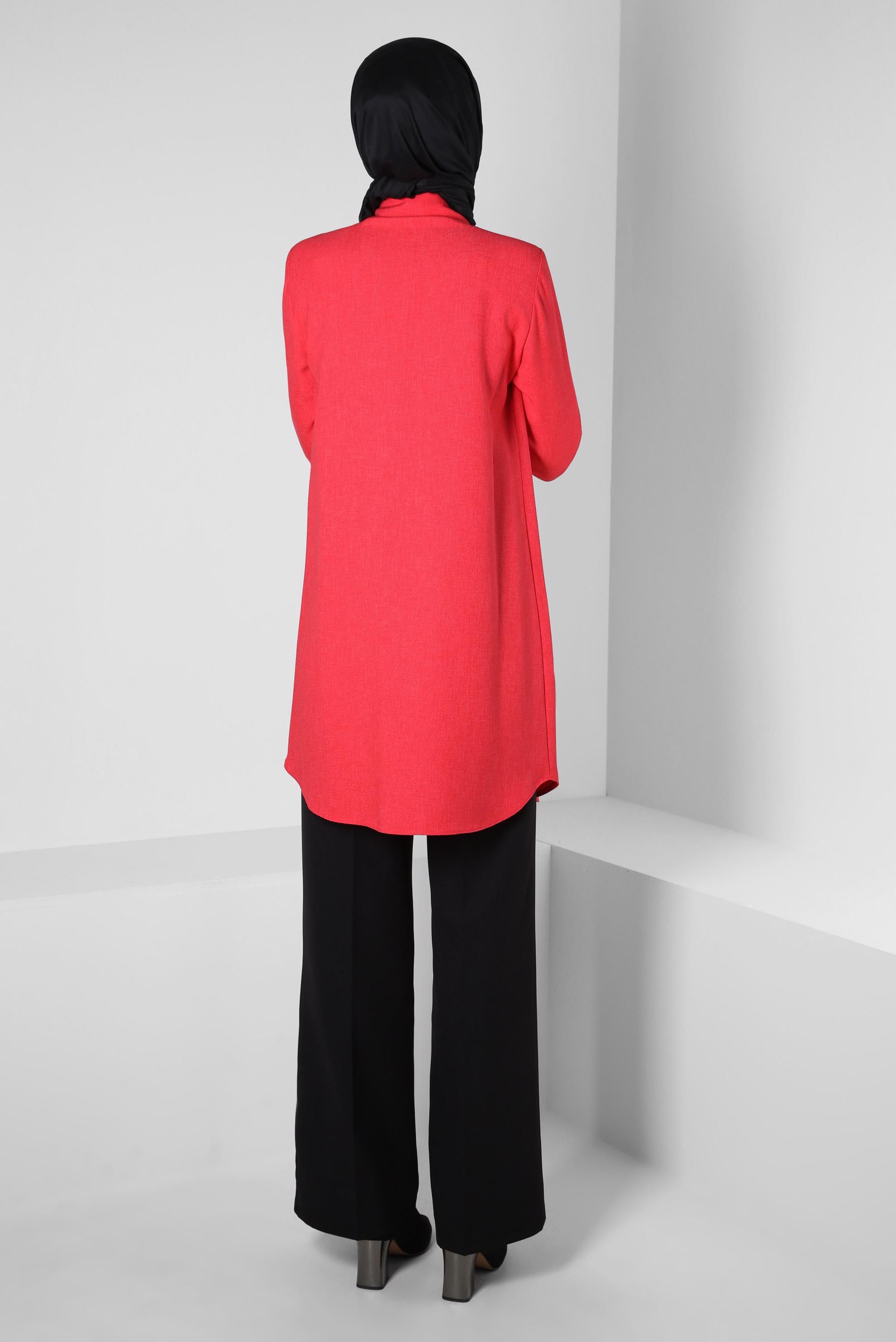 Tesettür giyim MERCAN ZİNCİR DETAYLI TUNİK 44134