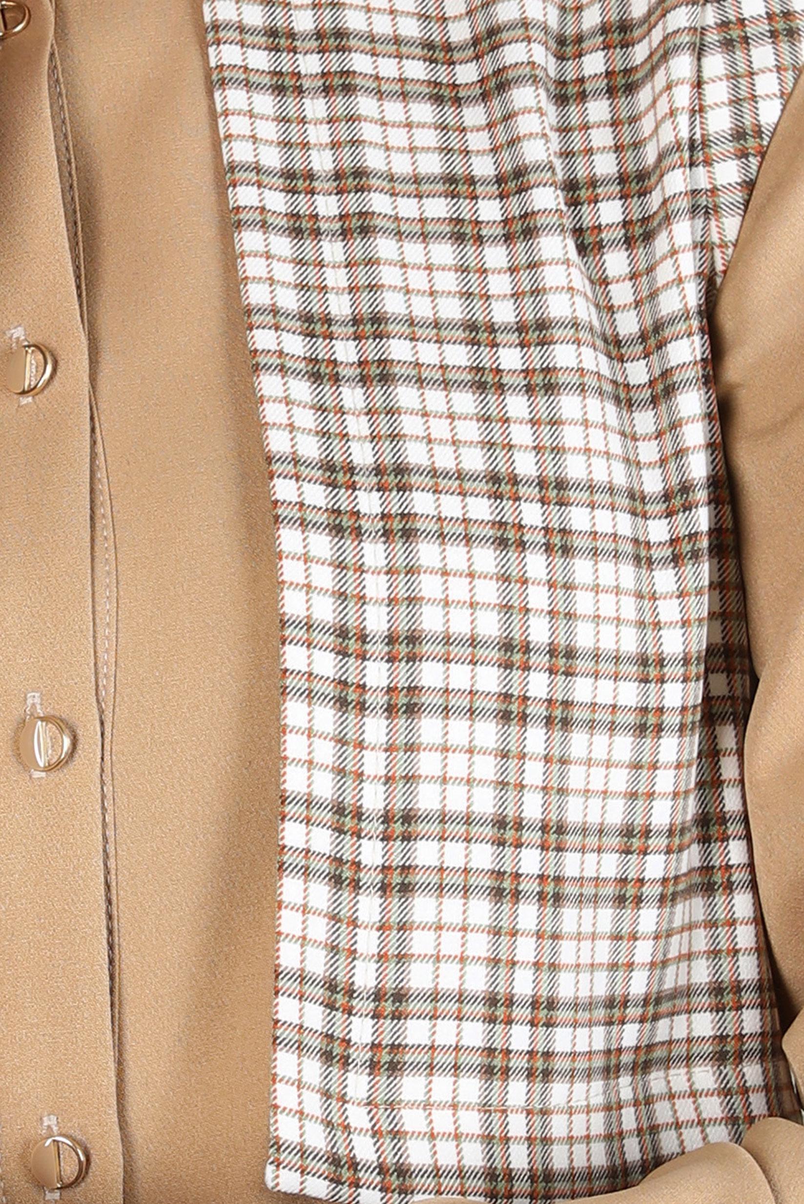 Tesettür giyim KUM EKOSE DESENLİ GÖMLEK TUNİK 44141