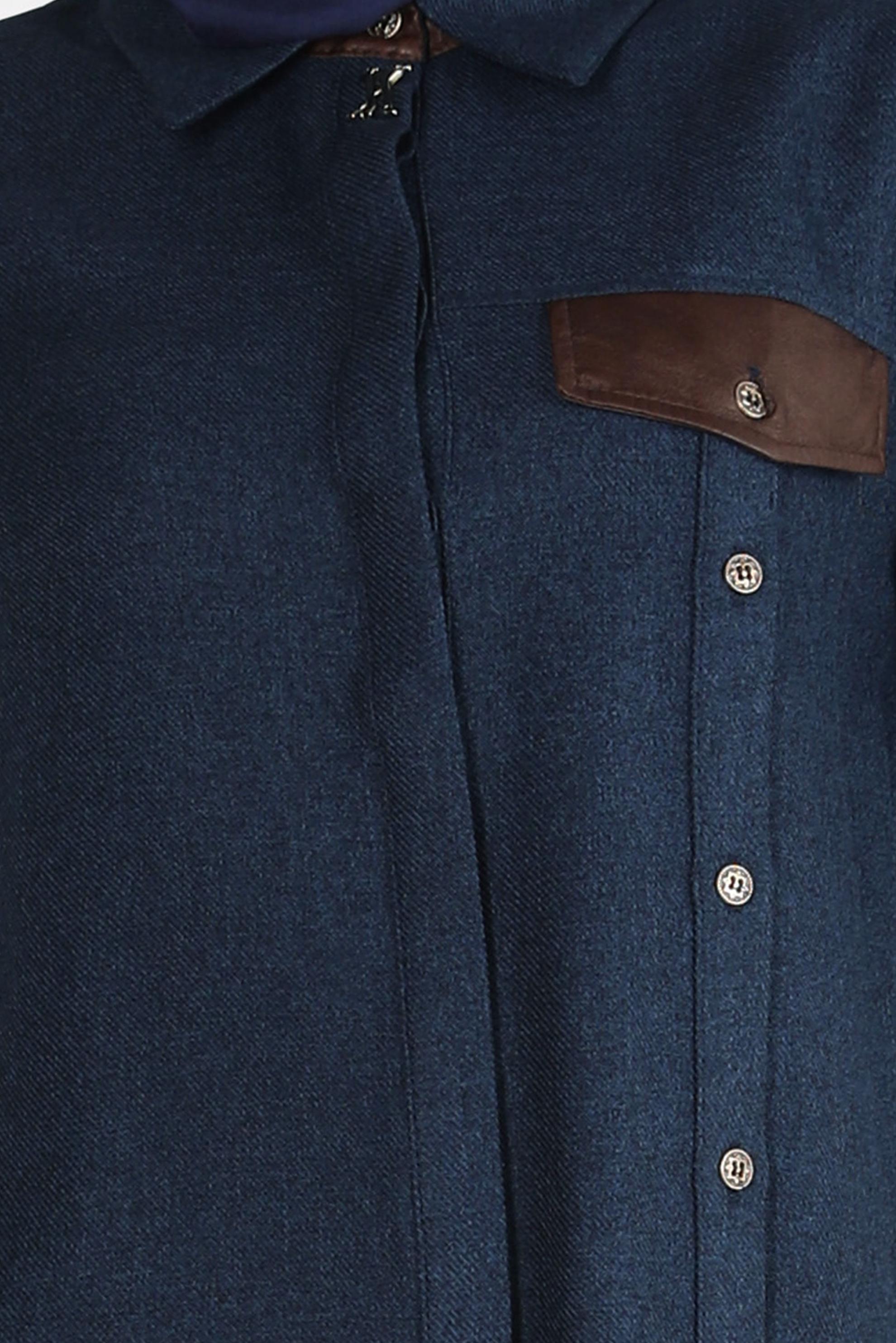 Tesettür giyim LACİVERT DÜĞME DETAYLI TUNİK 44142