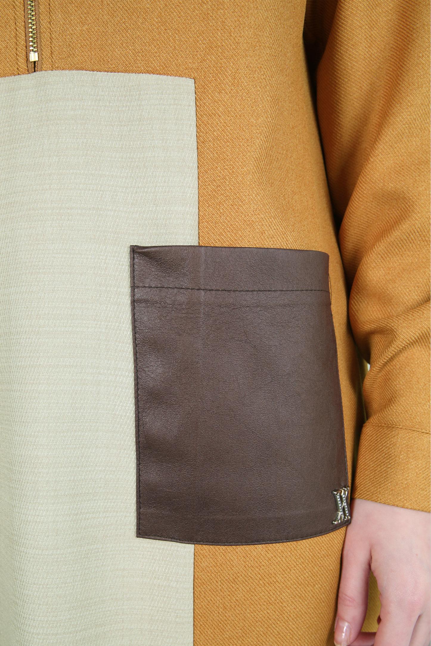 Tesettür giyim SARI RENK BLOKLU TUNİK 44143