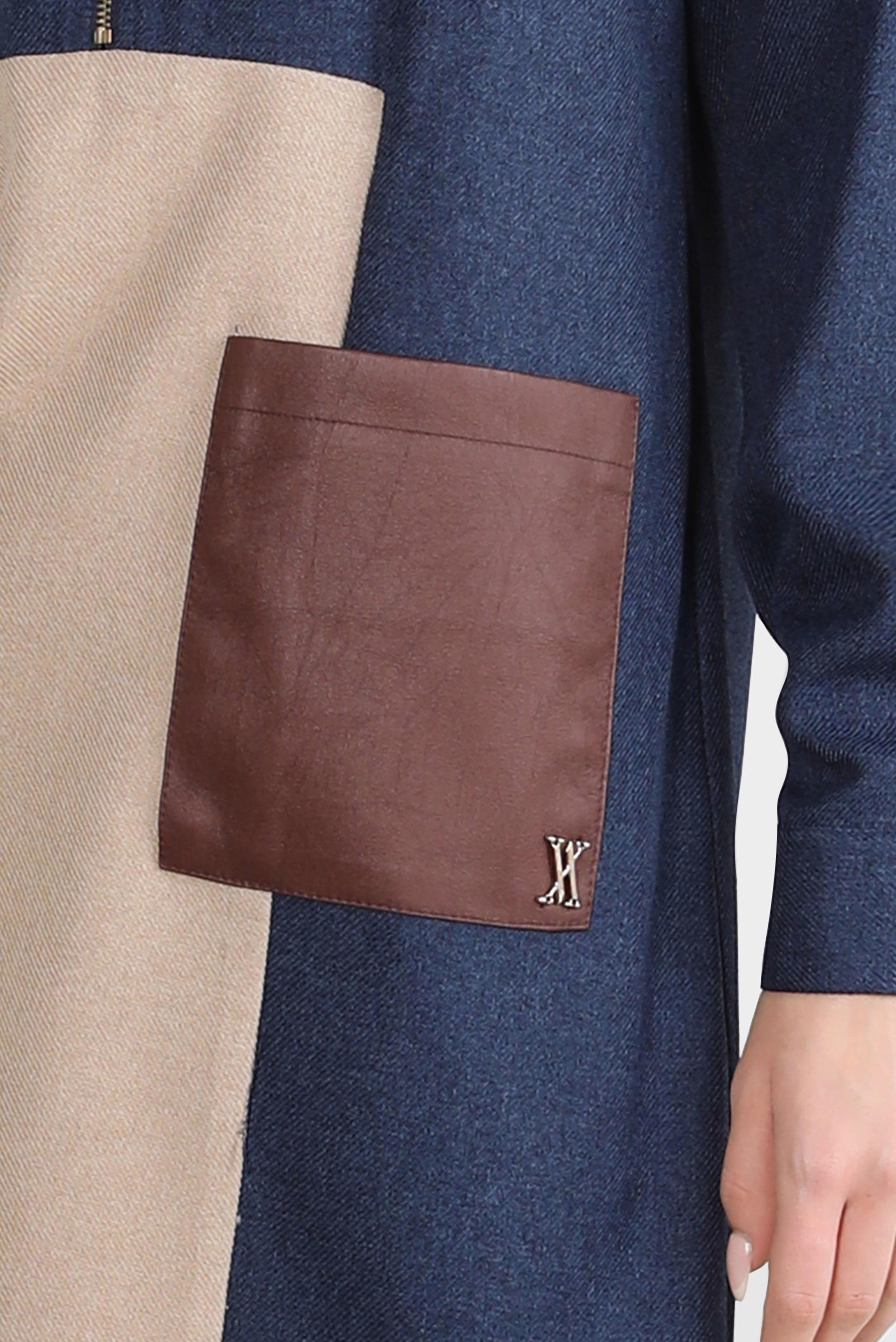 Tesettür giyim LACİVERT RENK BLOKLU TUNİK 44143