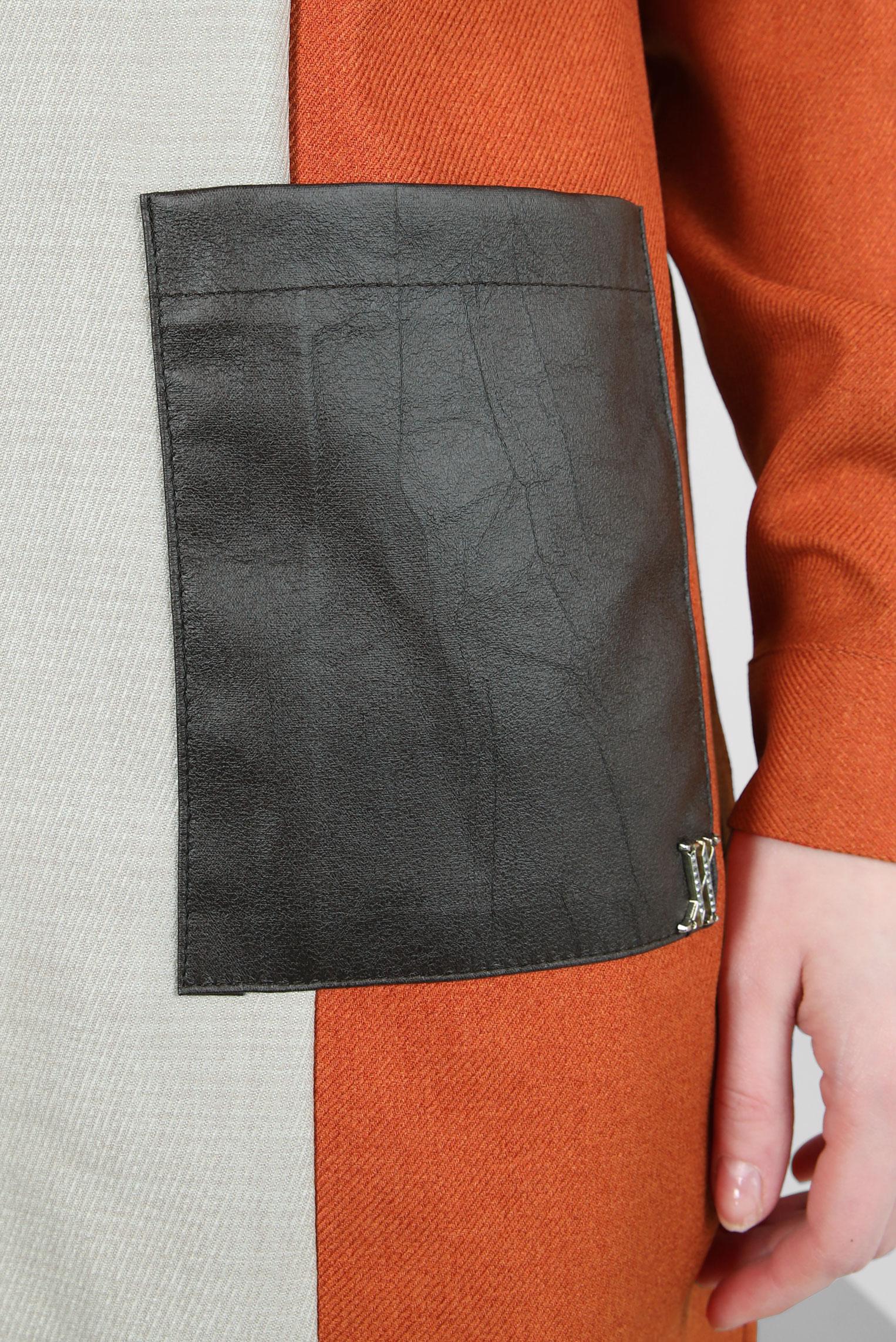 Tesettür giyim TABA RENK BLOKLU TUNİK 44143