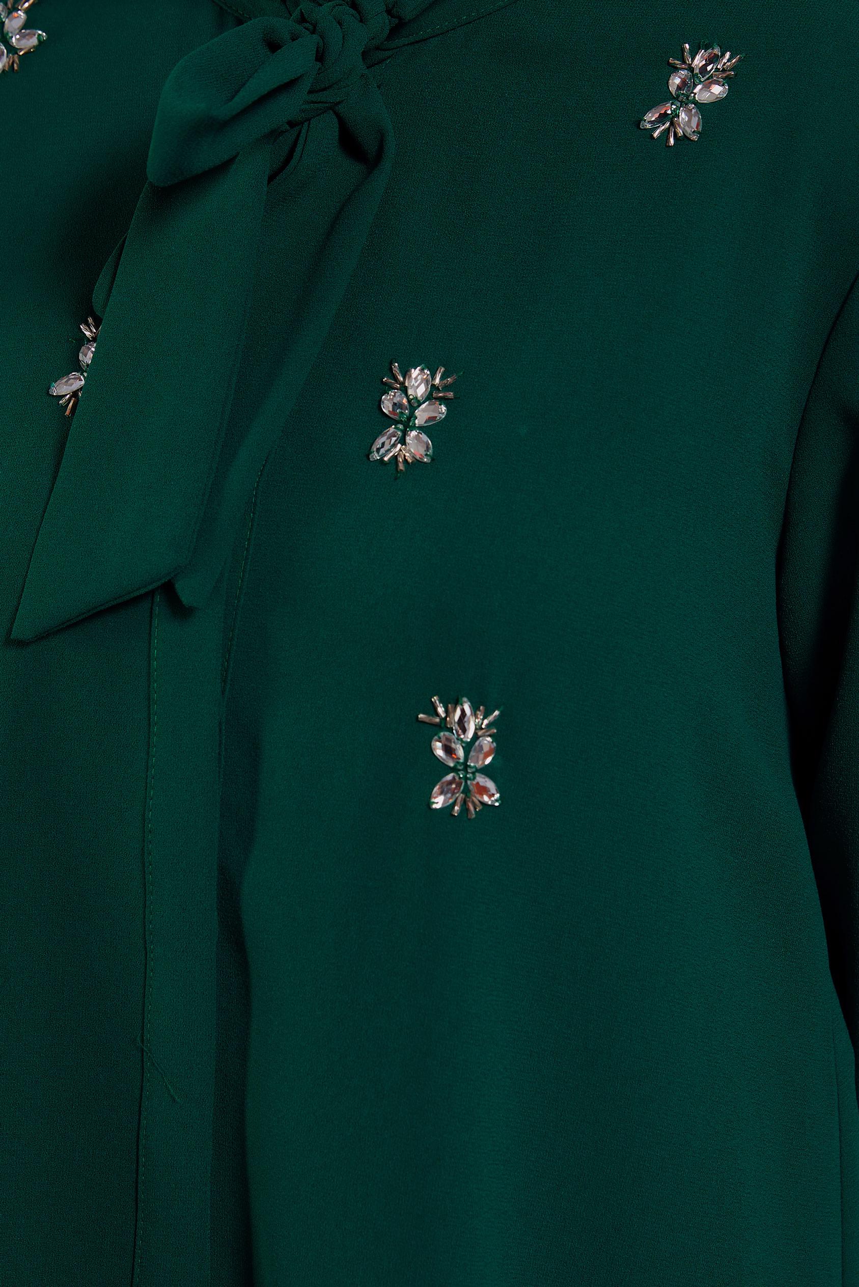 Tesettür giyim YEŞİL TAŞ DETAYLI KREP TUNİK 44145