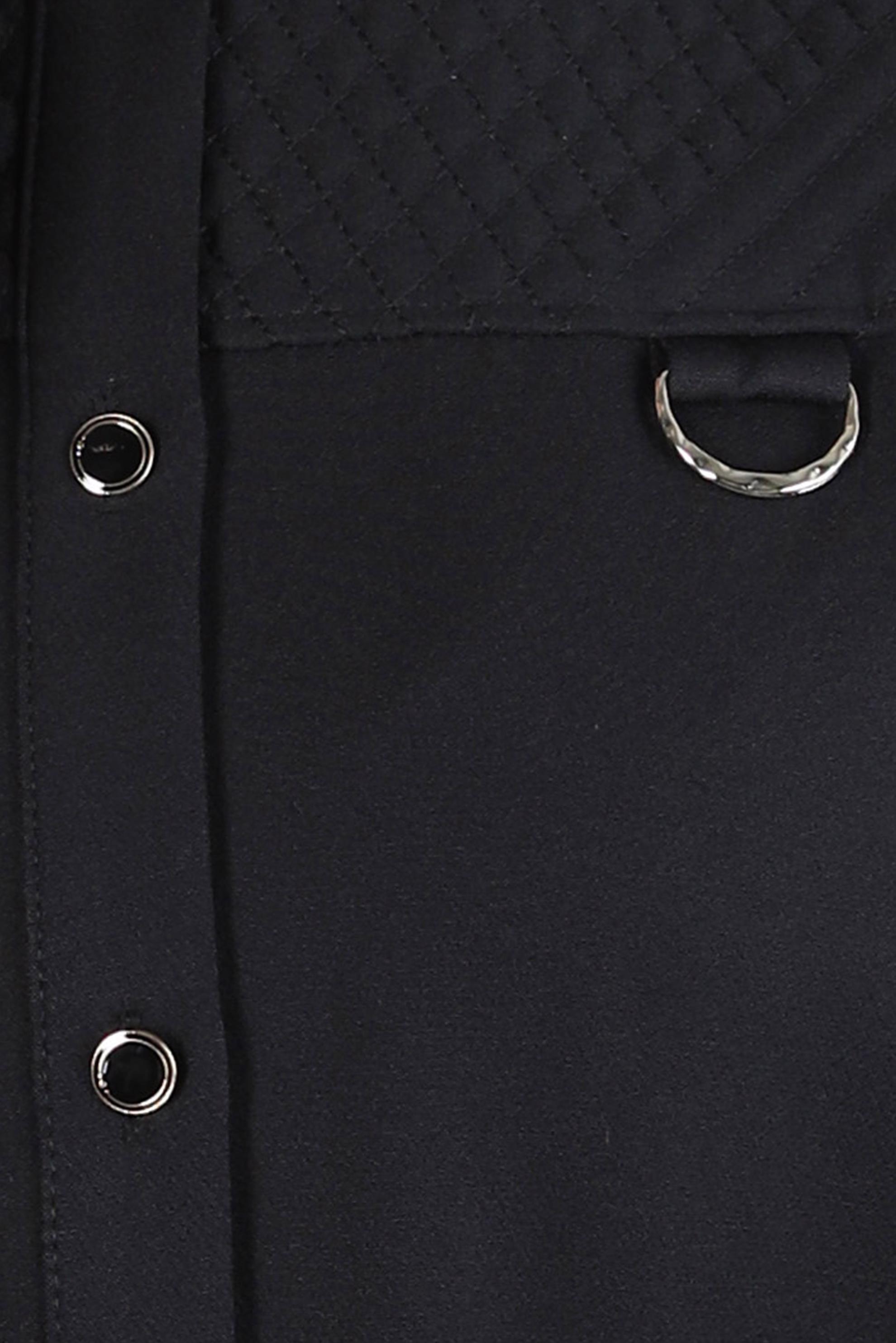 Tesettür giyim SİYAH GÖMLEK YAKA TUNİK 44163