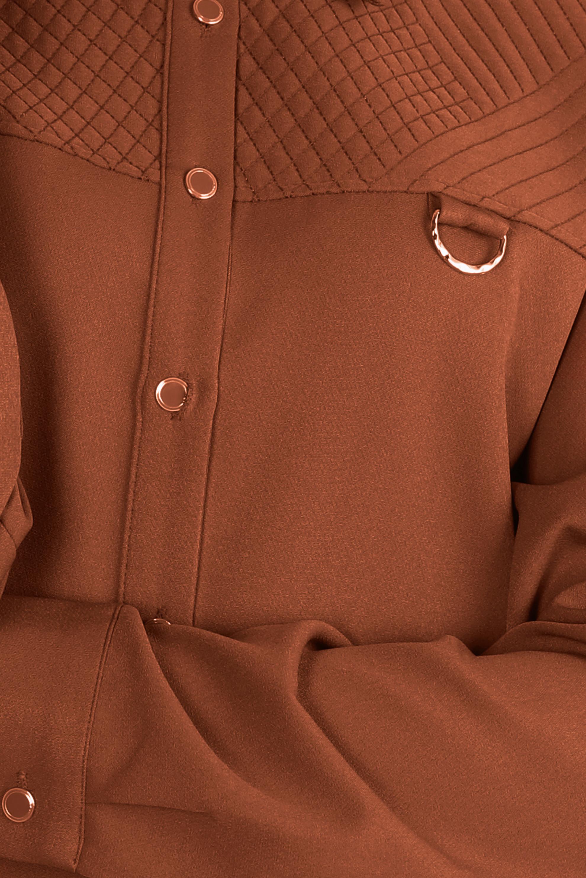 Tesettür giyim TABA GÖMLEK YAKA TUNİK 44163