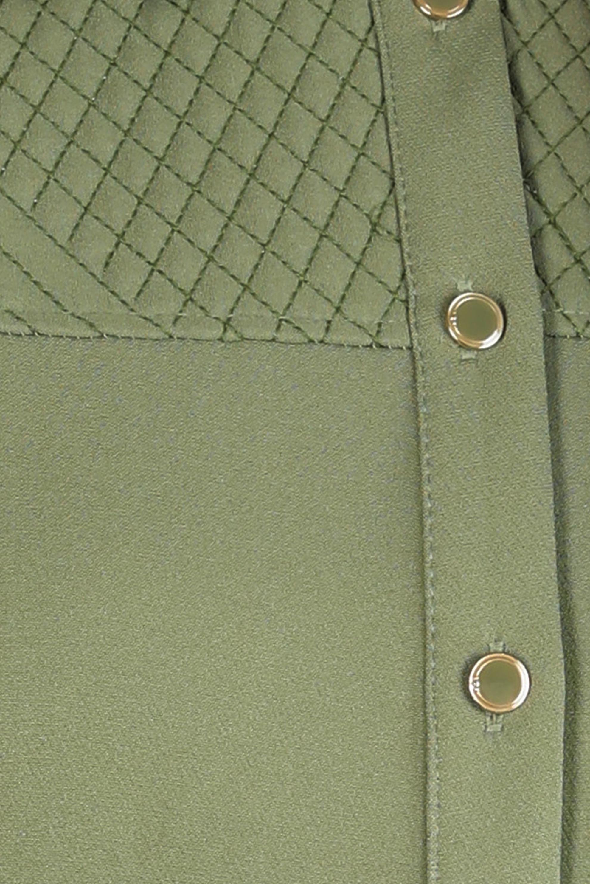 Tesettür giyim YEŞİL GÖMLEK YAKA TUNİK 44163