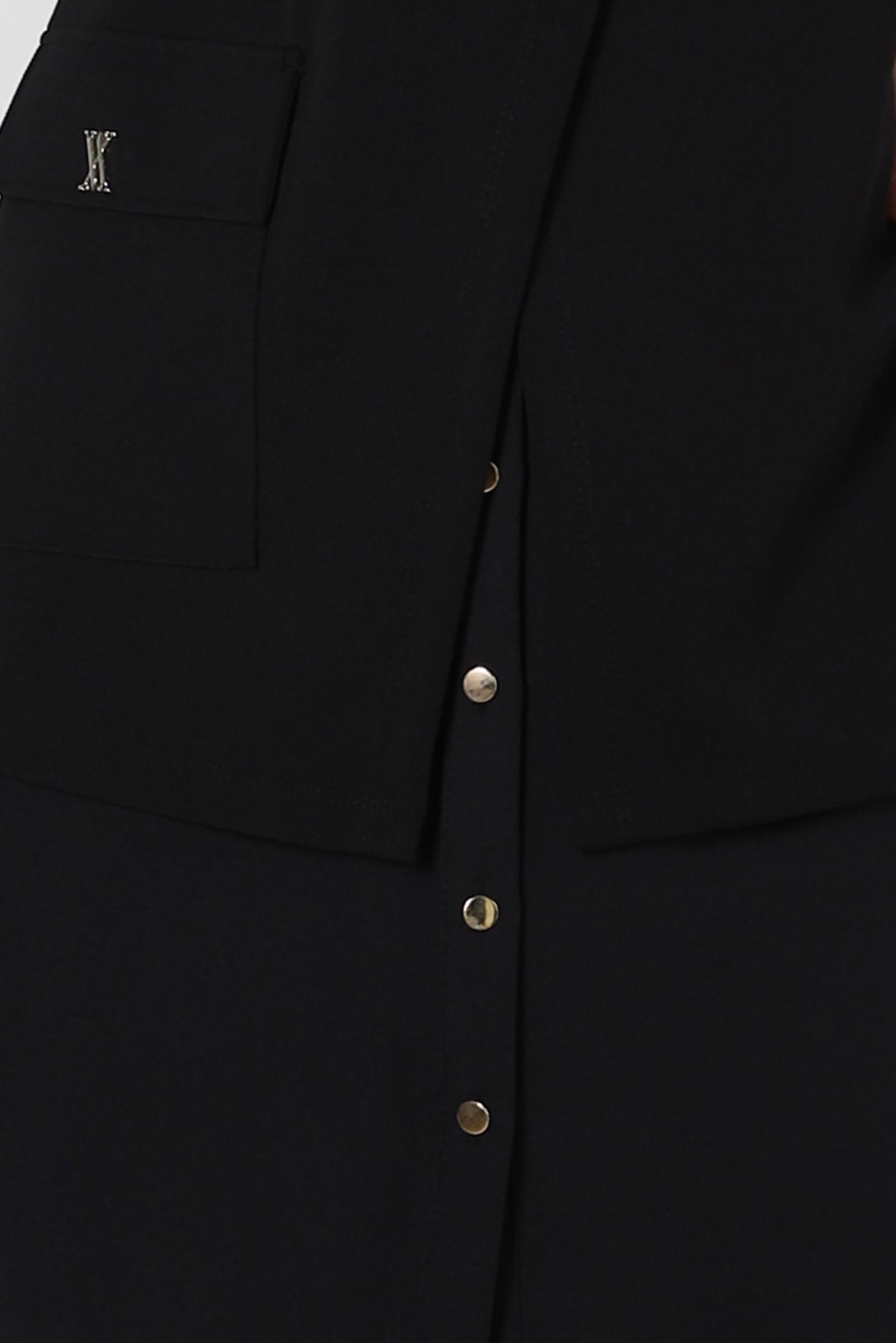 Tesettür giyim SİYAH GÖMLEK GARNİLİ TUNİK 44164