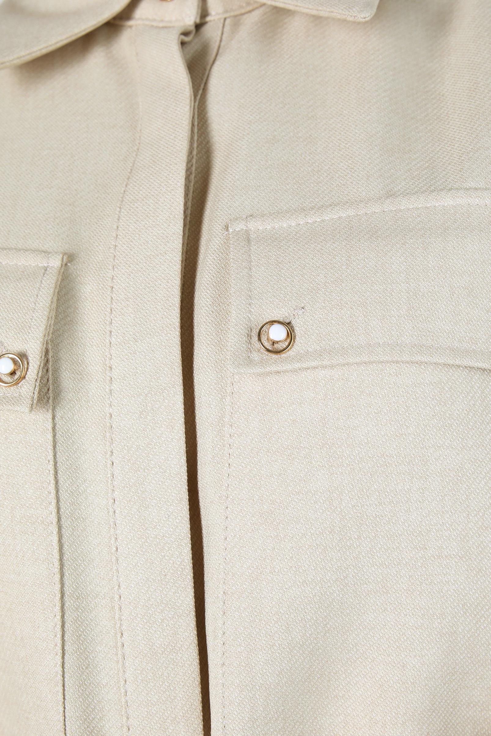 Tesettür giyim BEJ YANI YIRTMAÇLI TUNİK 44178