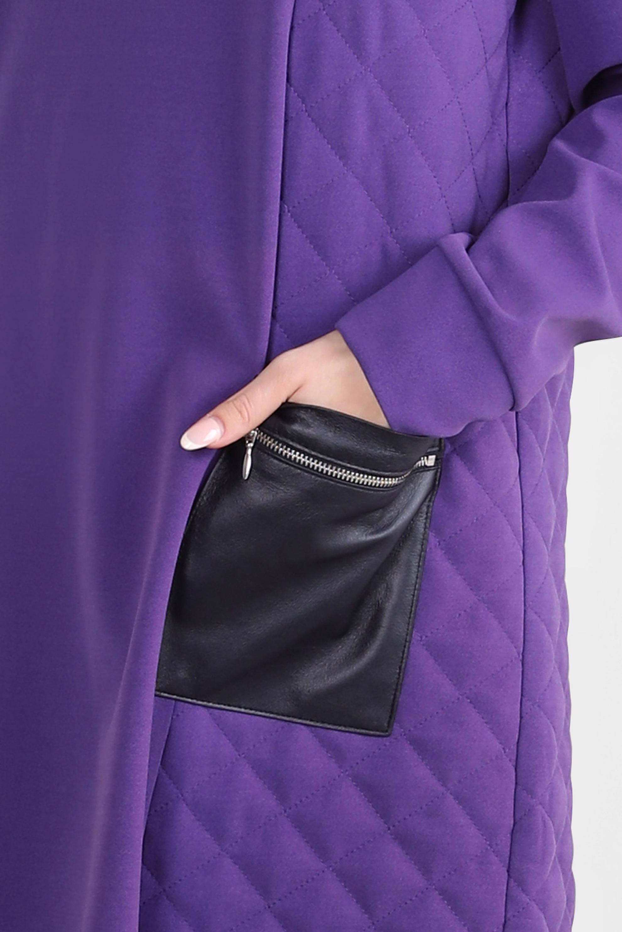 Tesettür giyim MOR YAKASI BAĞCIK DETAYLI TUNİK 44187