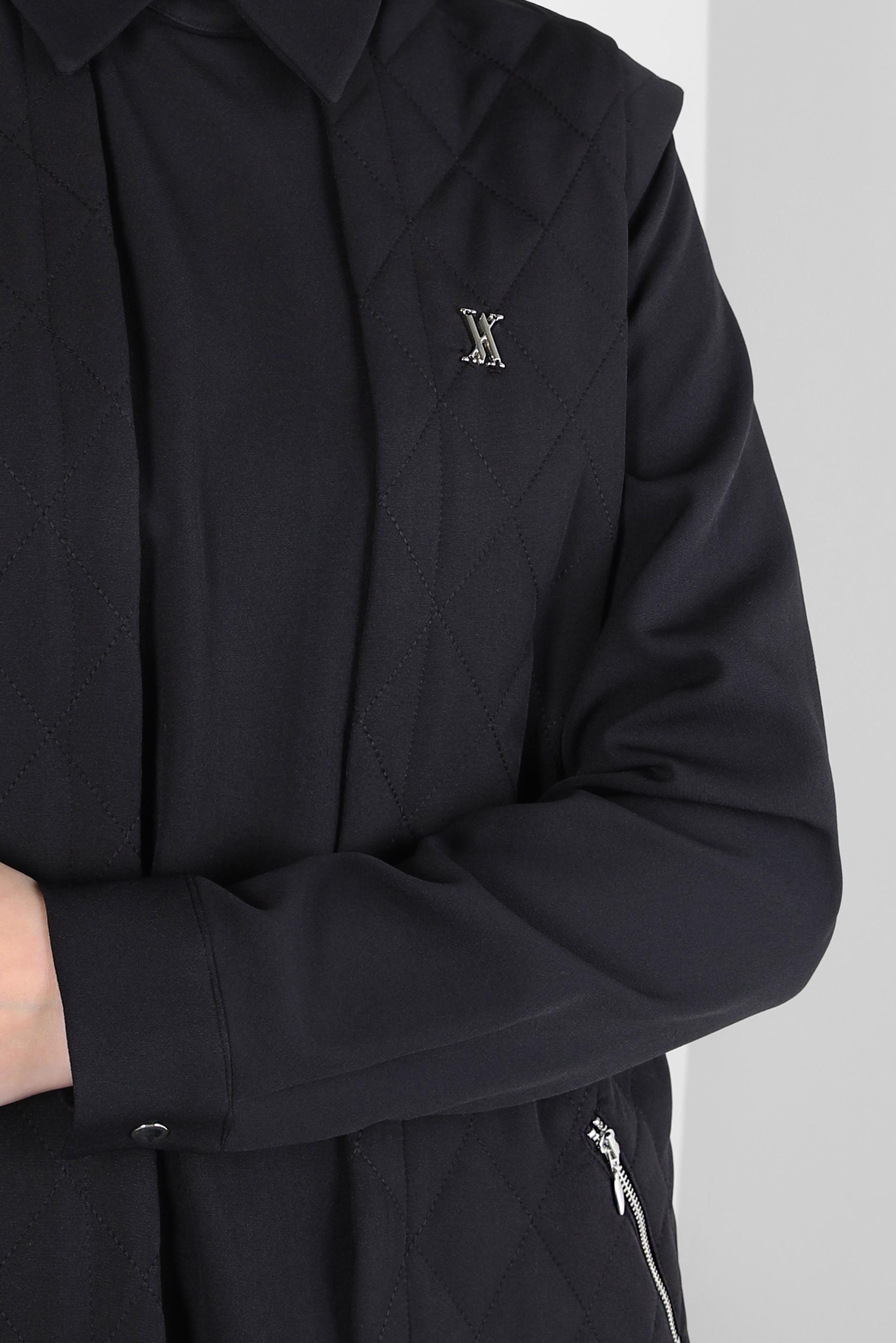 Tesettür giyim SİYAH GÖMLEK YAKA TUNİK 44188