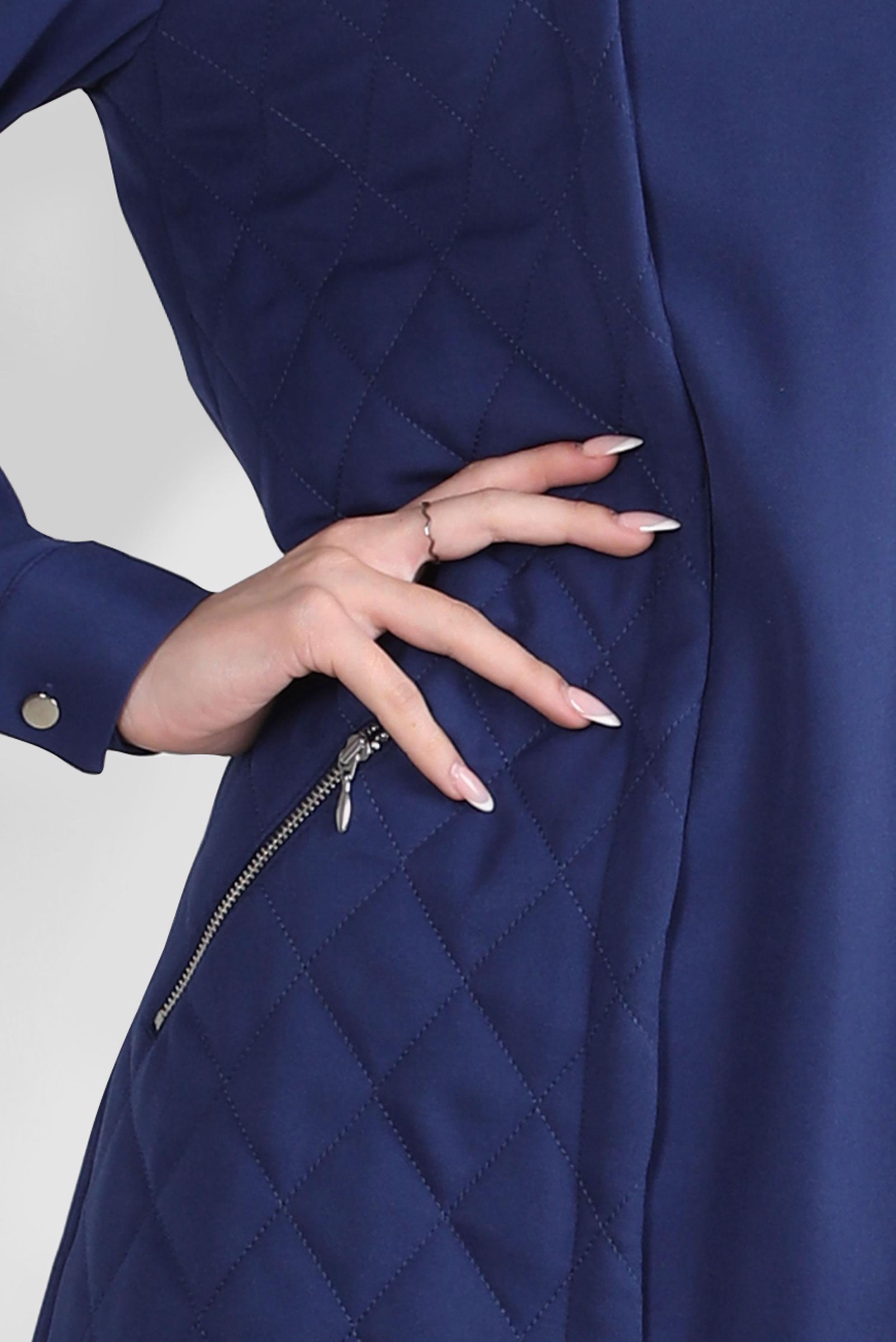 Tesettür giyim LACİVERT GÖMLEK YAKA TUNİK 44188