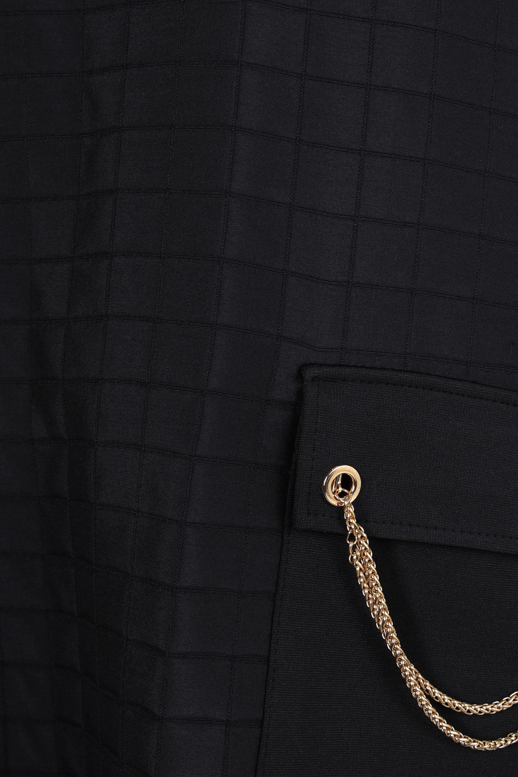 Tesettür giyim SİYAH ZİNCİR DETAYLI TUNİK 44189