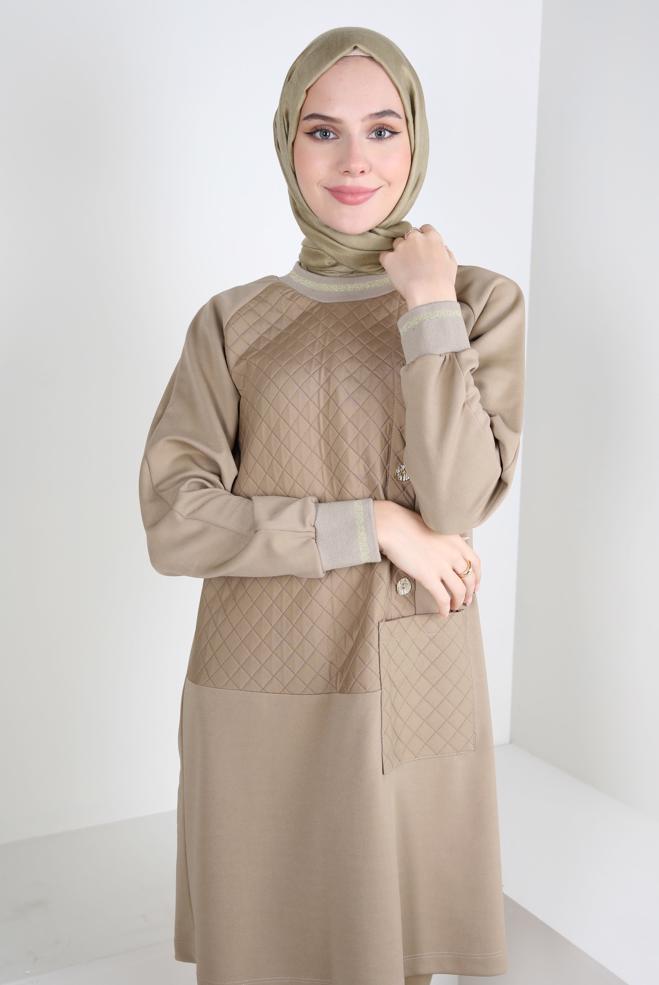 Hijab clothing BROWN 44202 8528 TUNİK 38-44 TEK 40 - ALVİNA
