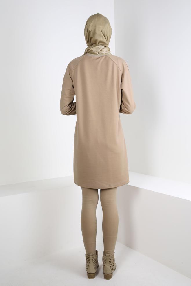 Hijab clothing BROWN 44202 8528 TUNİK 38-44 TEK 40 - ALVİNA