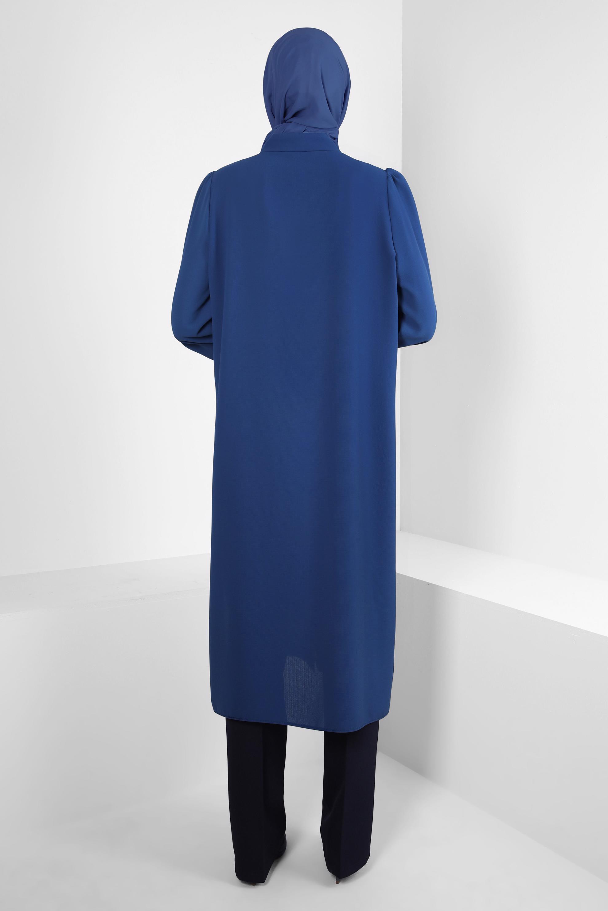 Tesettür giyim LACİVERT TAŞ DETAYLI TUNİK 44206