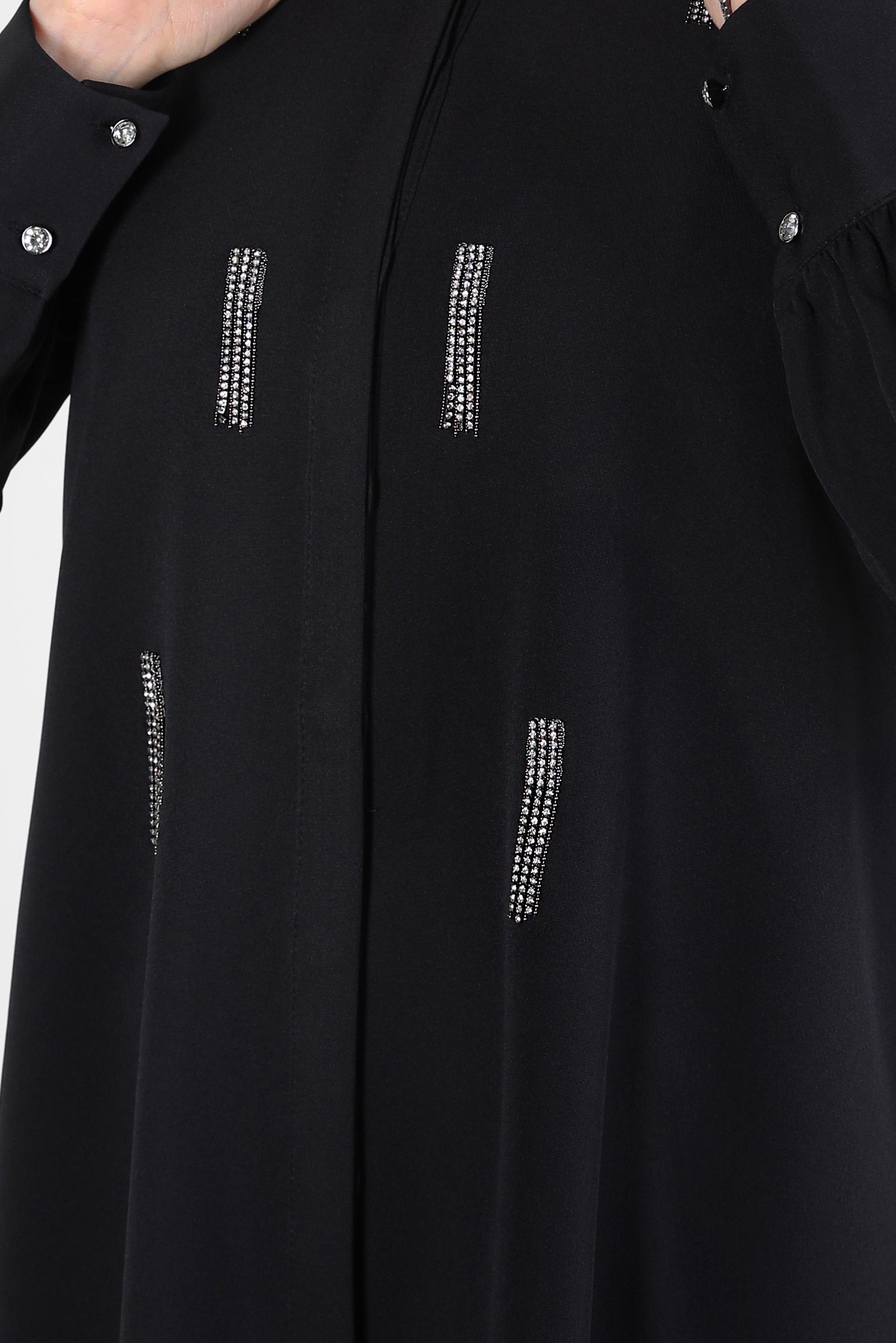 Tesettür giyim SİYAH TAŞ DETAYLI TUNİK 44207