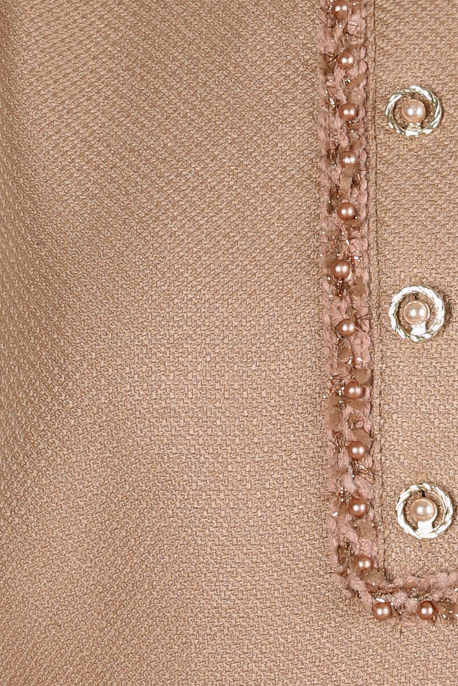 Tesettür giyim KAHVE GÖMLEK YAKA YELEKLİ TUNİK 44216