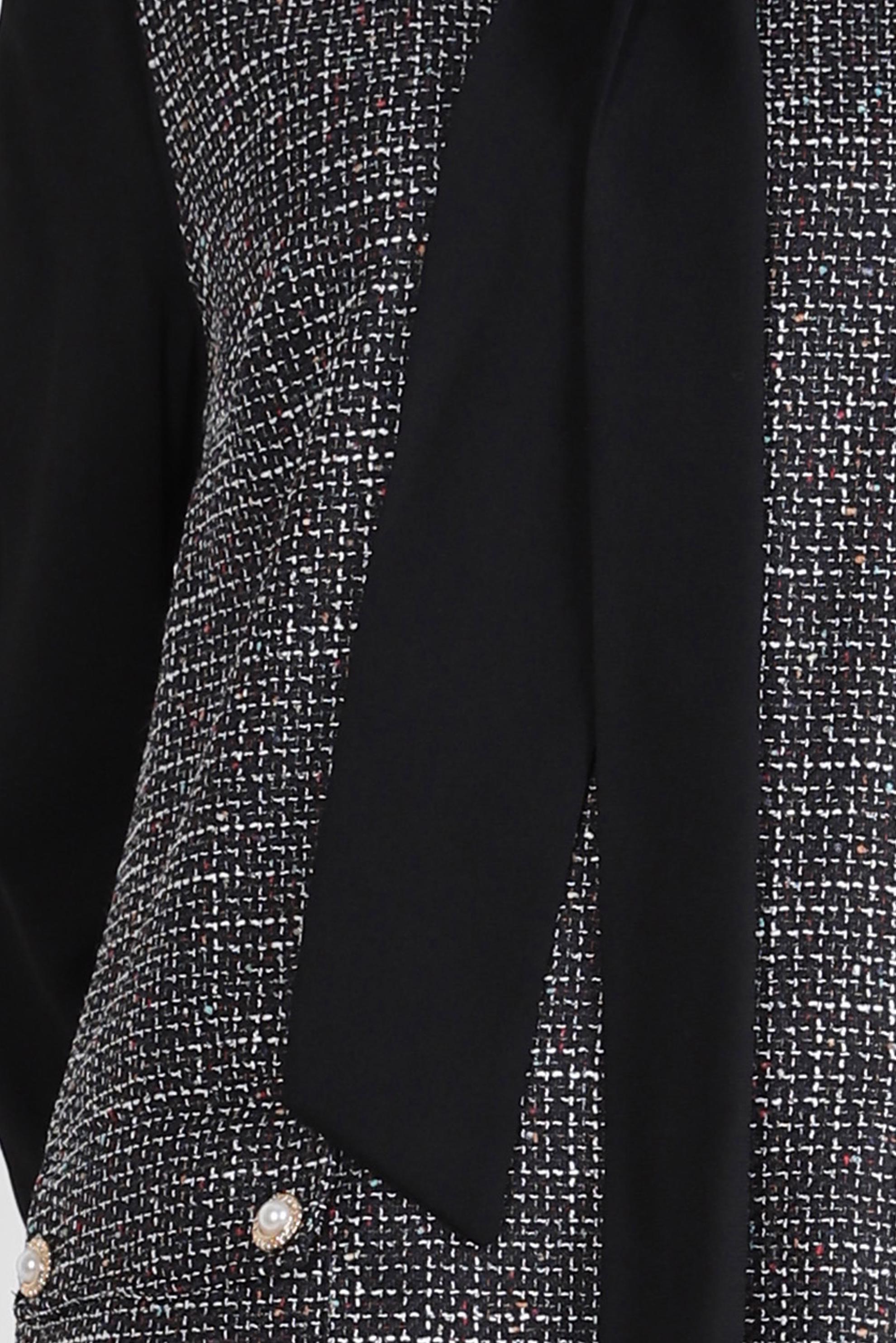 Tesettür giyim SİYAH FULAR YAKA SÜVETERLİ TUNİK 44217