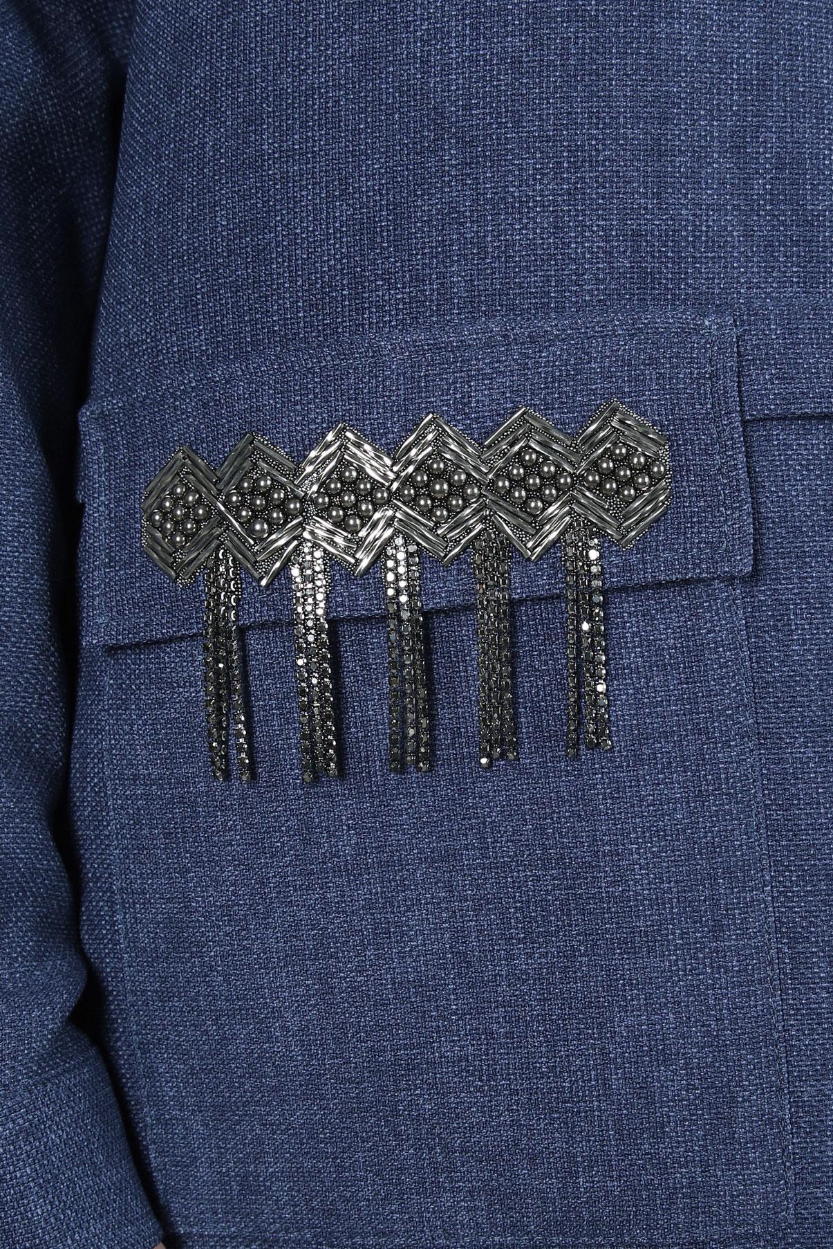 Tesettür giyim LACİVERT ZIMBA DETAYLI TUNİK 44221